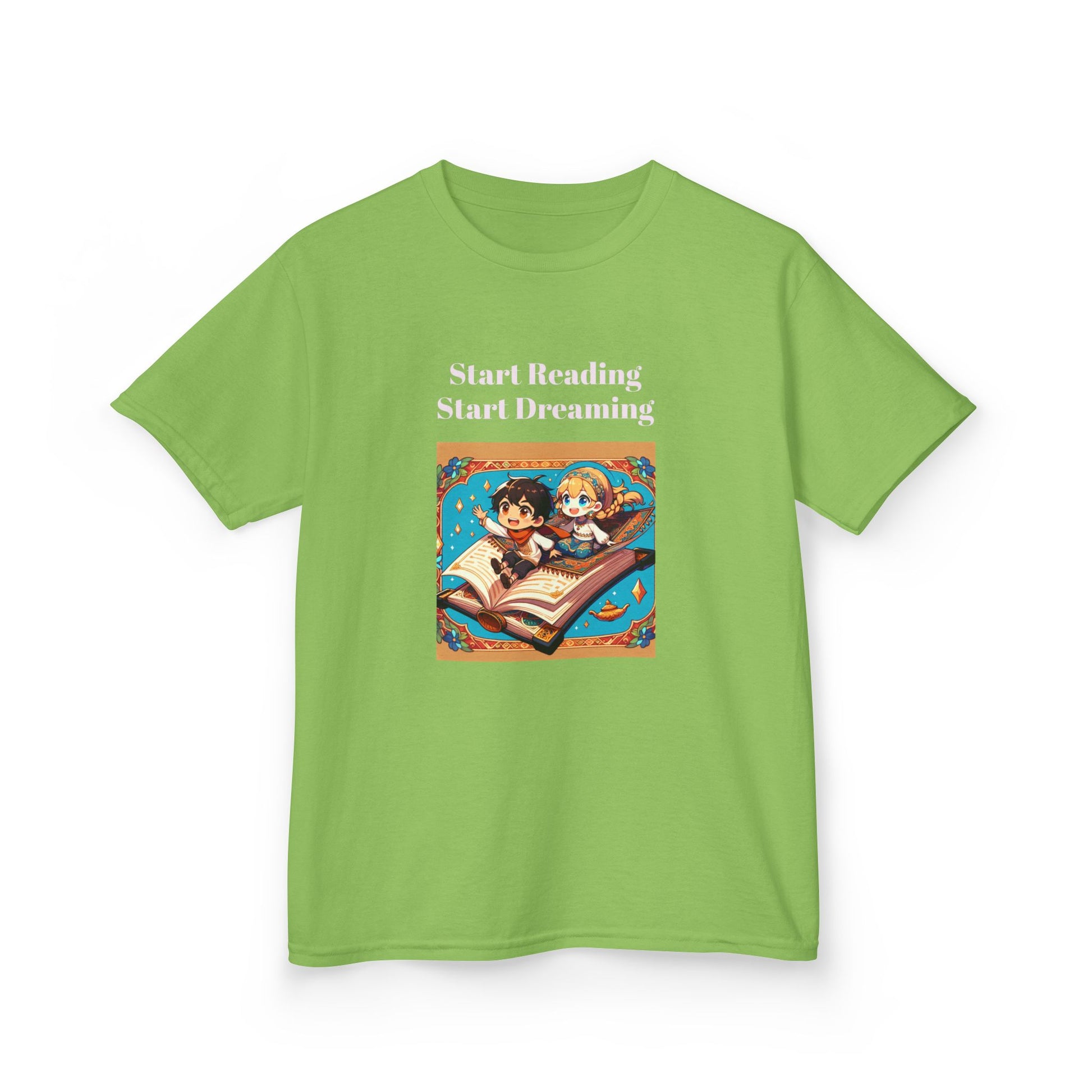 CA- Kids Heavy Cotton Tee - "Start Reading, Start Dreaming" - Fun & Inspirational T-Shirt for Young Readers - The Dreamer's Bookshop.