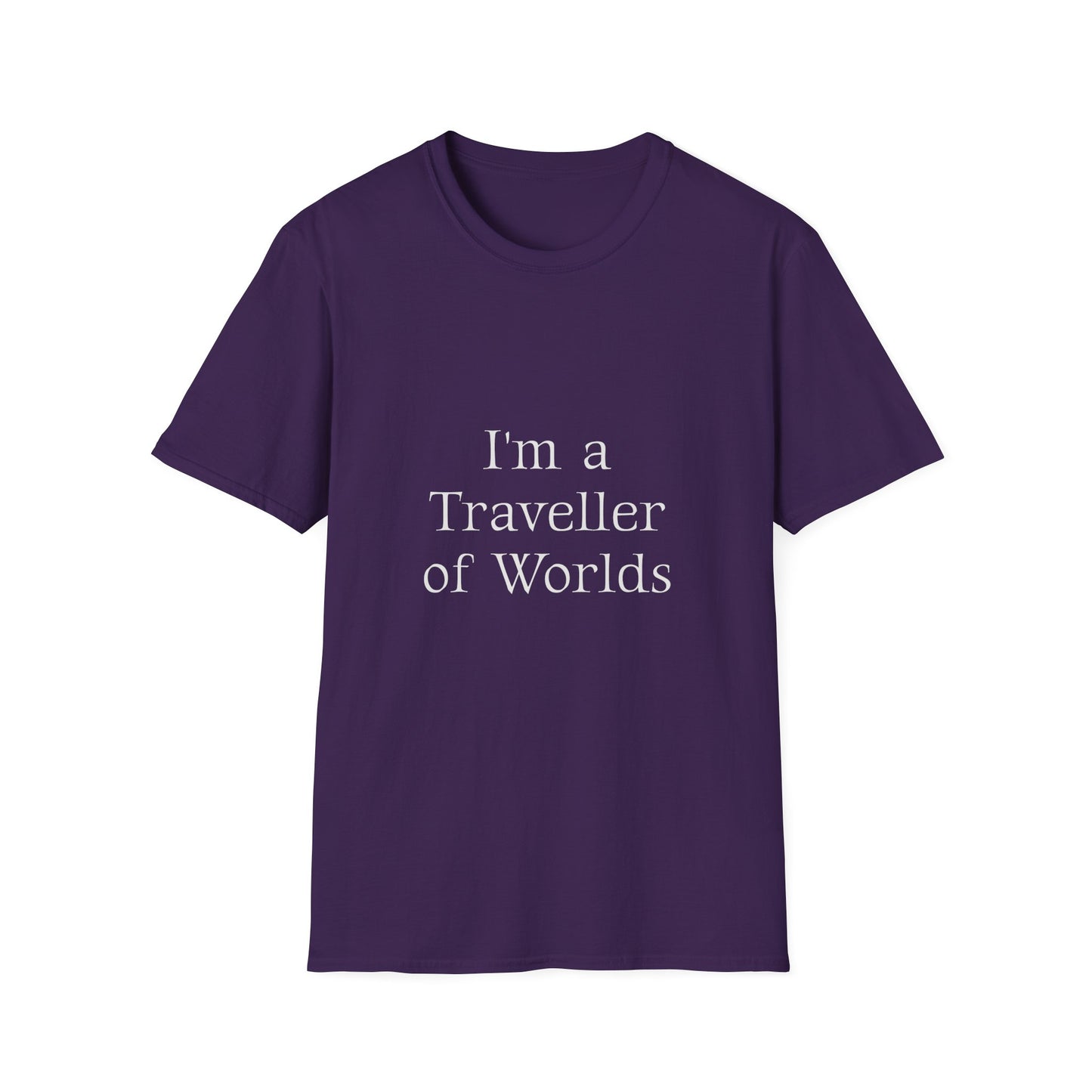 Unisex Travel-Inspired T-Shirt - "I'm a Traveller of Worlds" - Perfect for Book Lovers - The Dreamer's Bookshop.