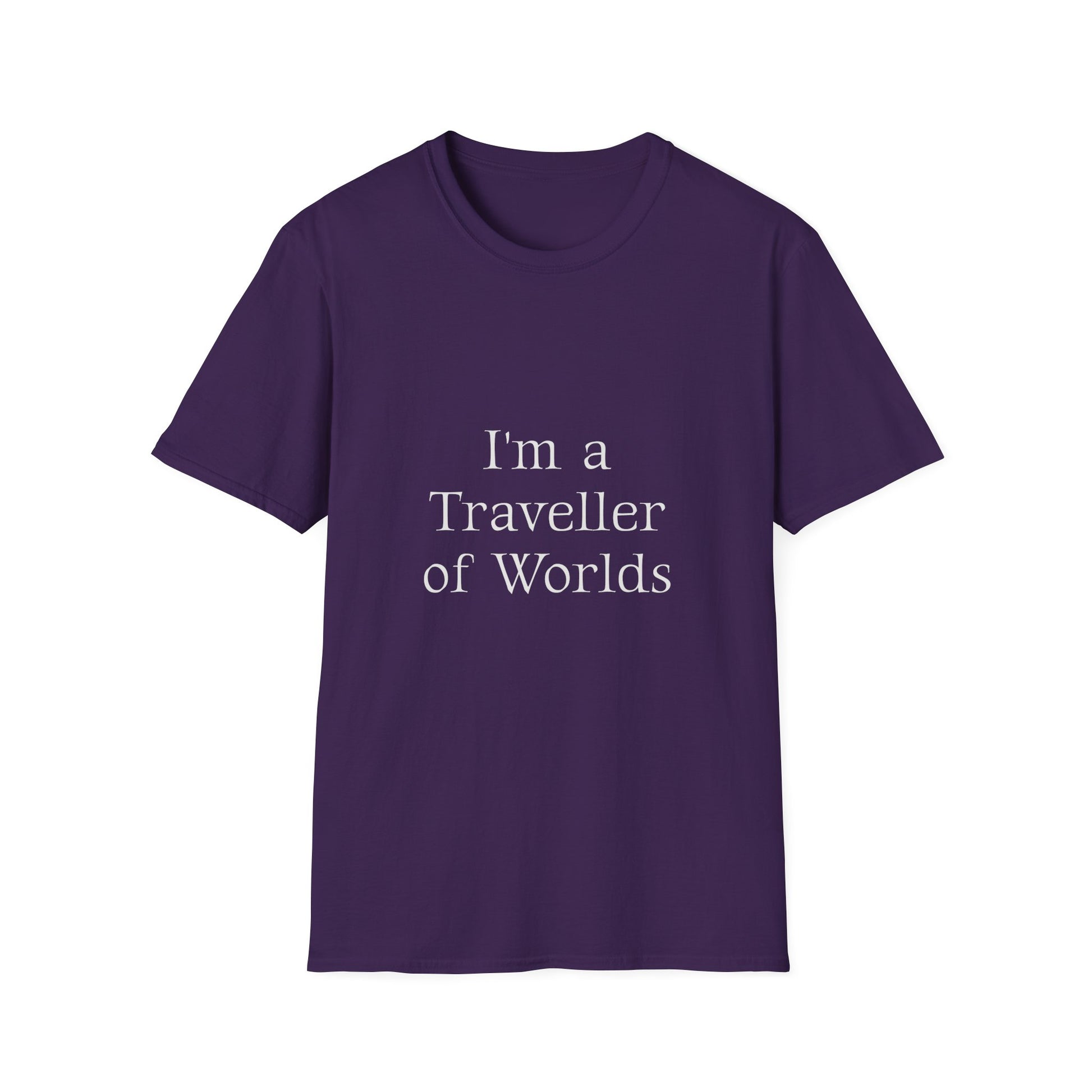 Unisex Travel-Inspired T-Shirt - "I'm a Traveller of Worlds" - Perfect for Book Lovers - The Dreamer's Bookshop.