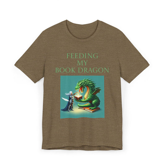 Unisex Jersey T-Shirt - Book Dragon - The Dreamer's Bookshop.