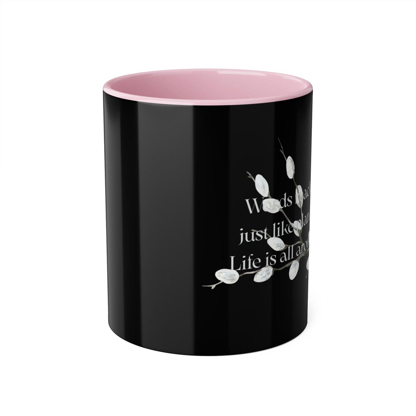 Words Reach Out Mug - 11oz Coffee Cup for Book Lovers