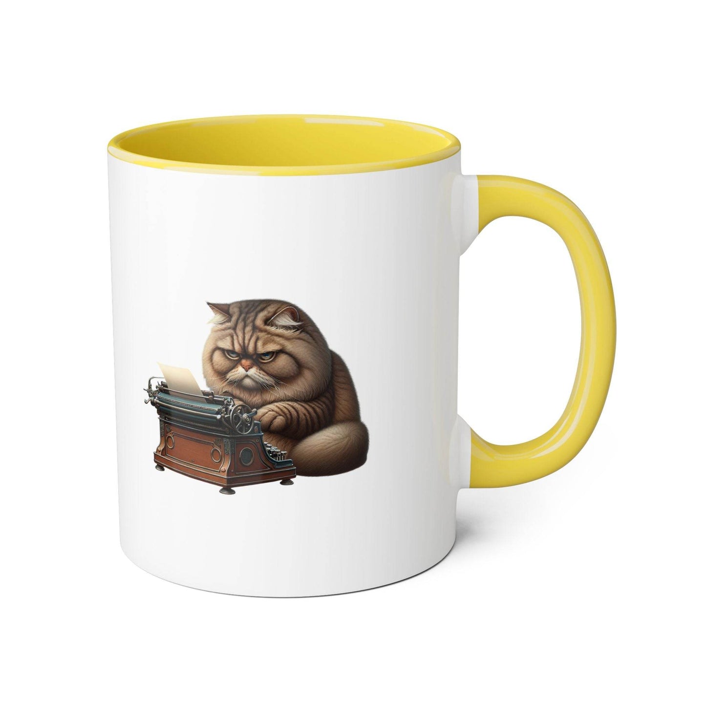 Funny Writer Cat Accent Mug - 11oz Coffee Cup for Book Lovers - The Dreamer's Bookshop.