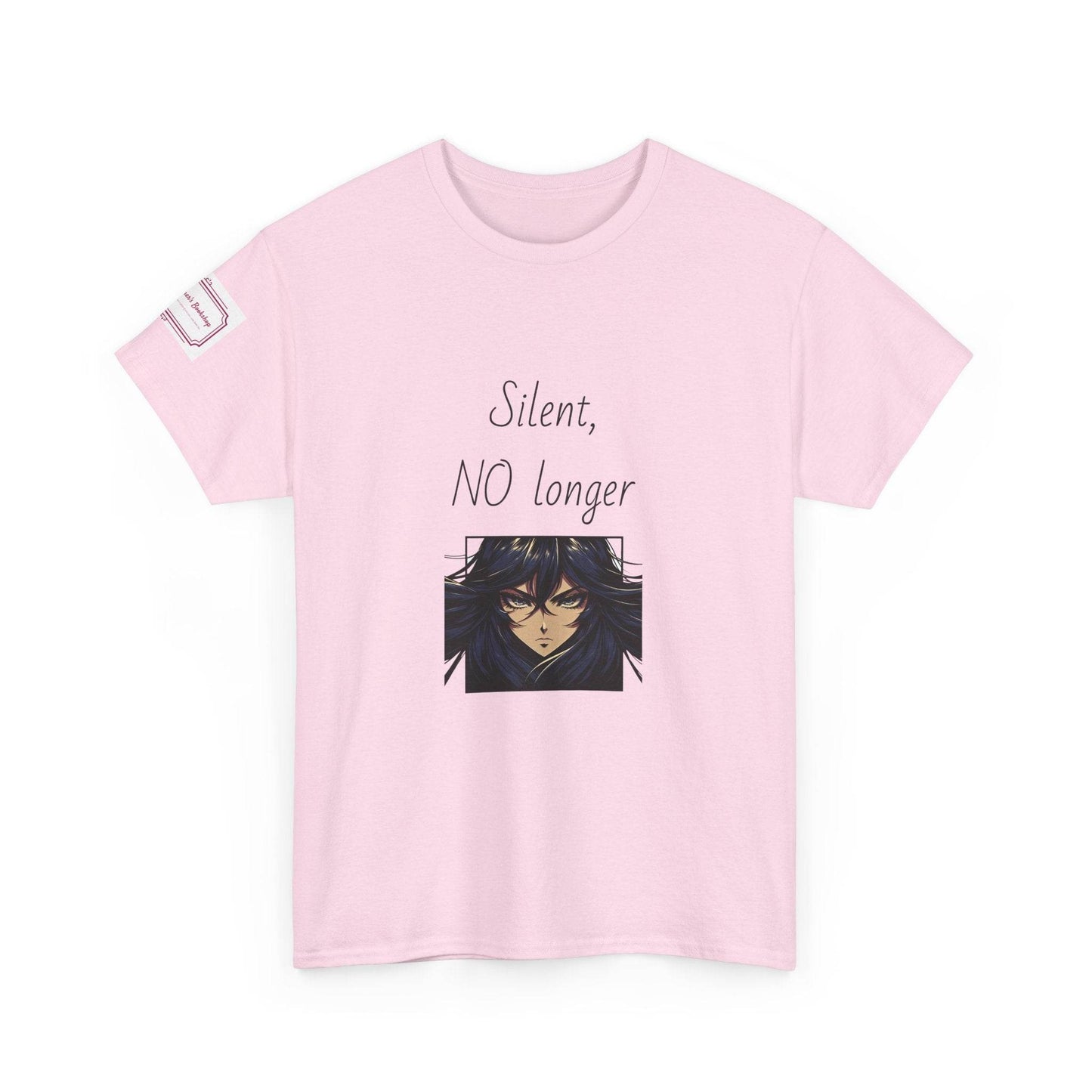 Silent, NO longer - Inspirational Unisex Heavy Cotton Tee - The Dreamer's Bookshop.
