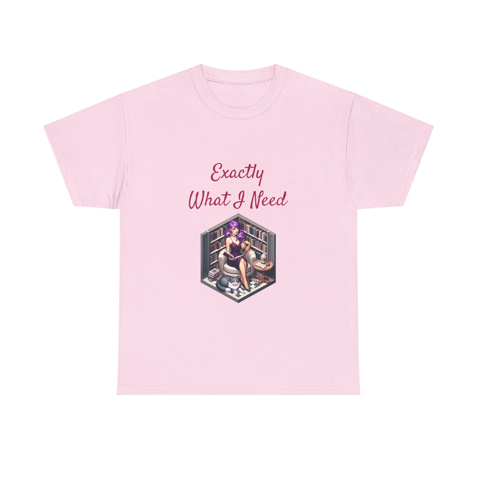 Book Lover's Unisex Heavy Cotton Tee - "What I Need" - The Dreamer's Bookshop.