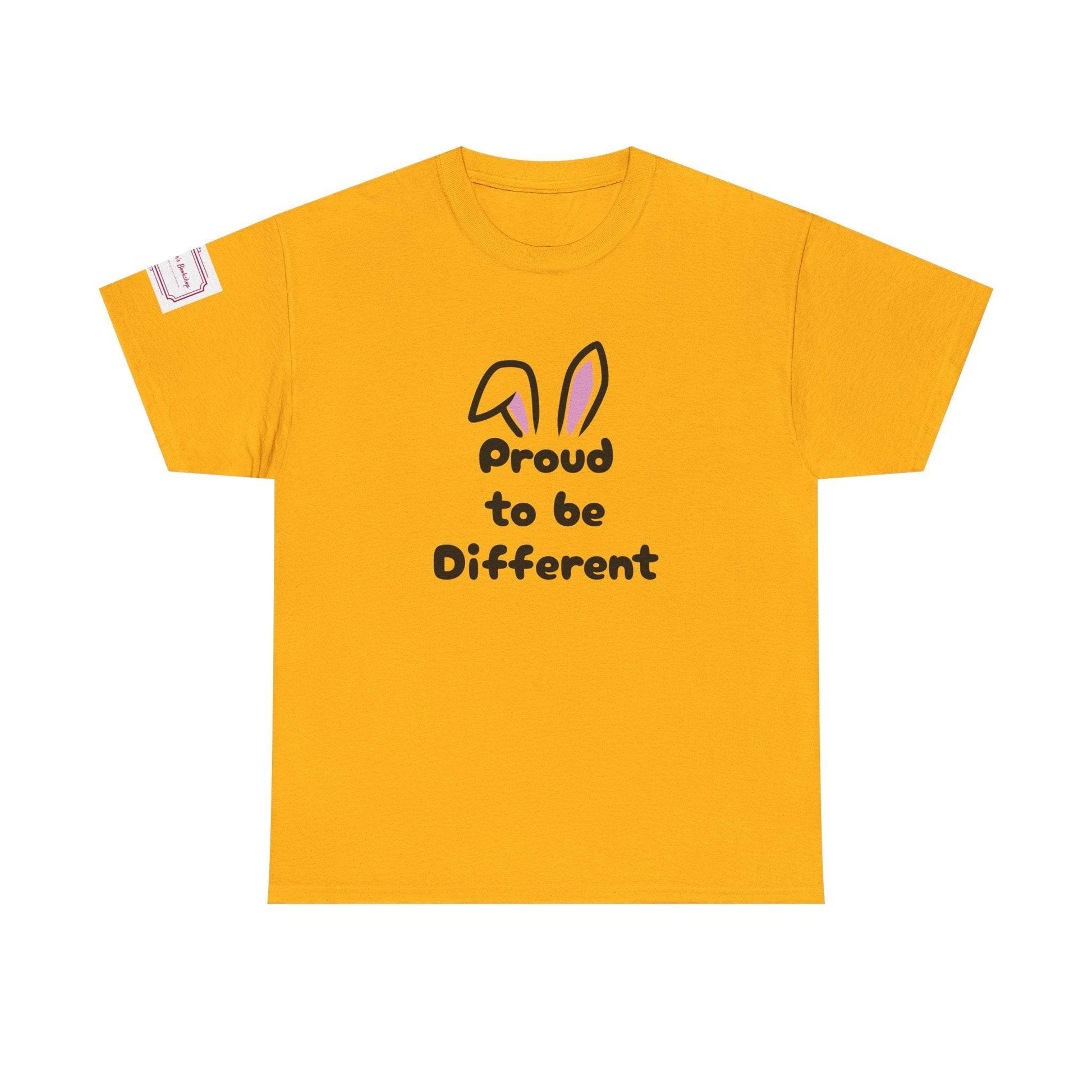 Proud to be Different Unisex Heavy Cotton Tee - Fun & Inclusive Graphic T-Shirt - The Dreamer's Bookshop.