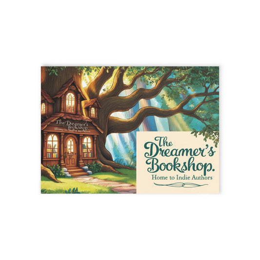 The Dreamer's Bookshop "Tree and Books" Art Print Card - The Dreamer's Bookshop.