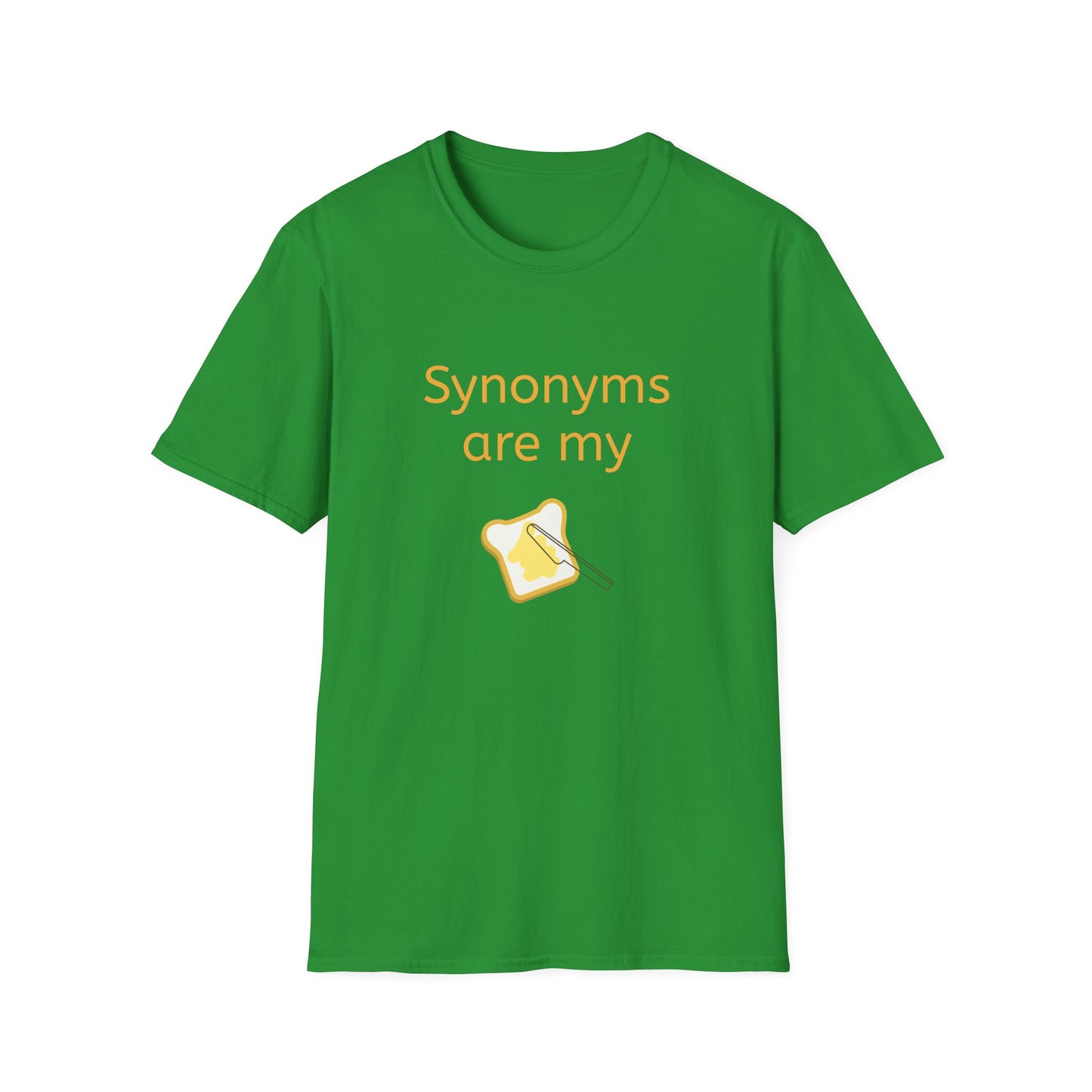 Unisex Softstyle T-Shirt - "Synonyms are my Jam" for Language Lovers - The Dreamer's Bookshop.