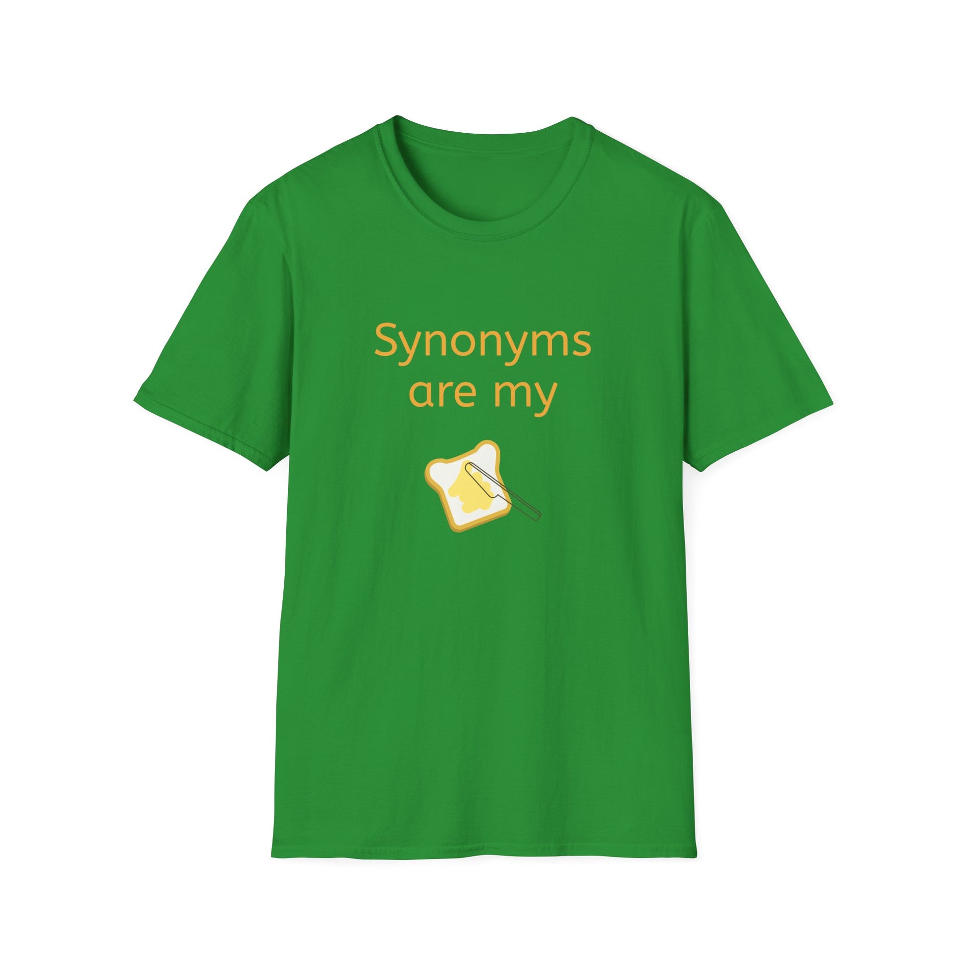 Unisex Softstyle T-Shirt - "Synonyms are my Jam" for Language Lovers - The Dreamer's Bookshop.