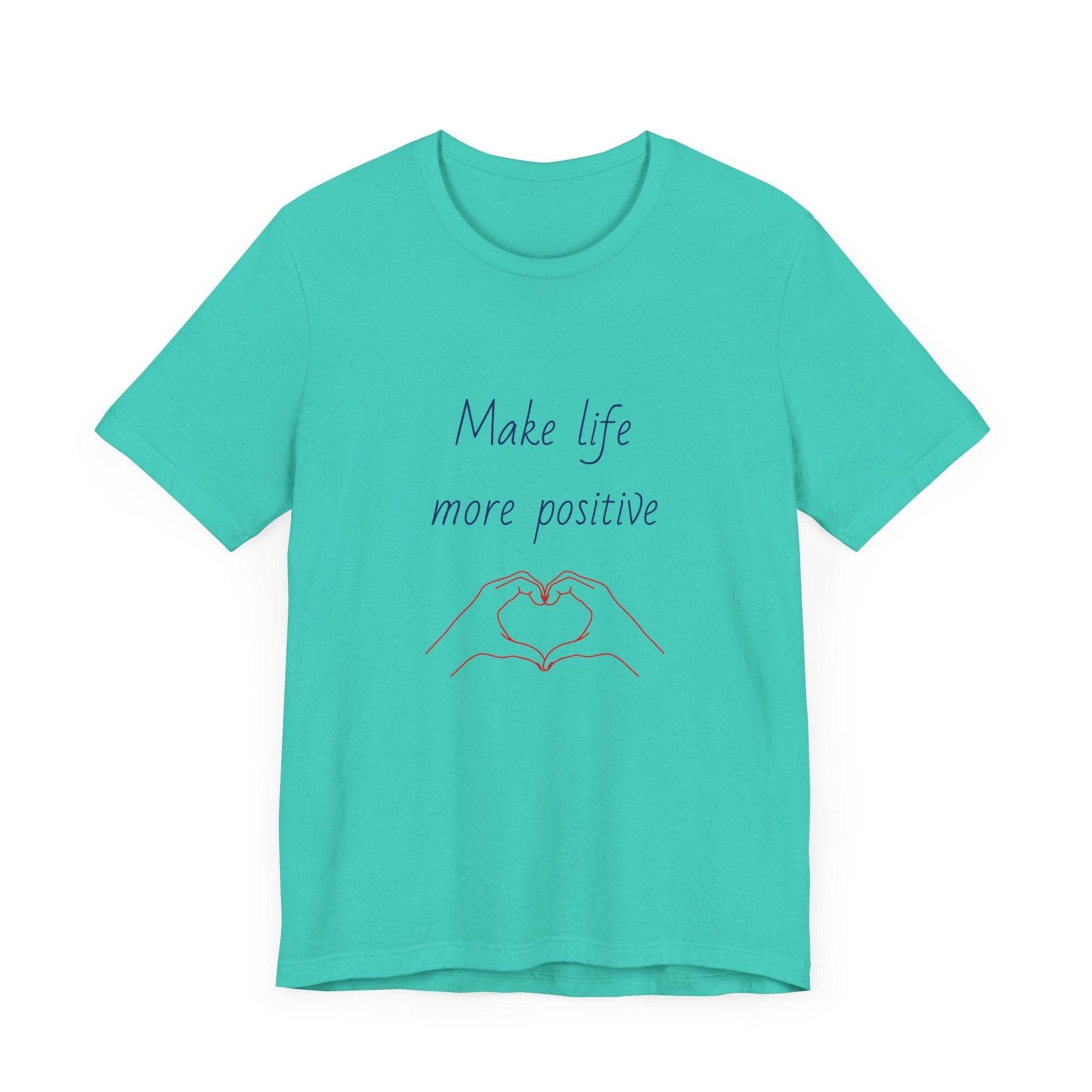 Positive Vibes Unisex Short Sleeve Tee - Make Life More Positive - The Dreamer's Bookshop.
