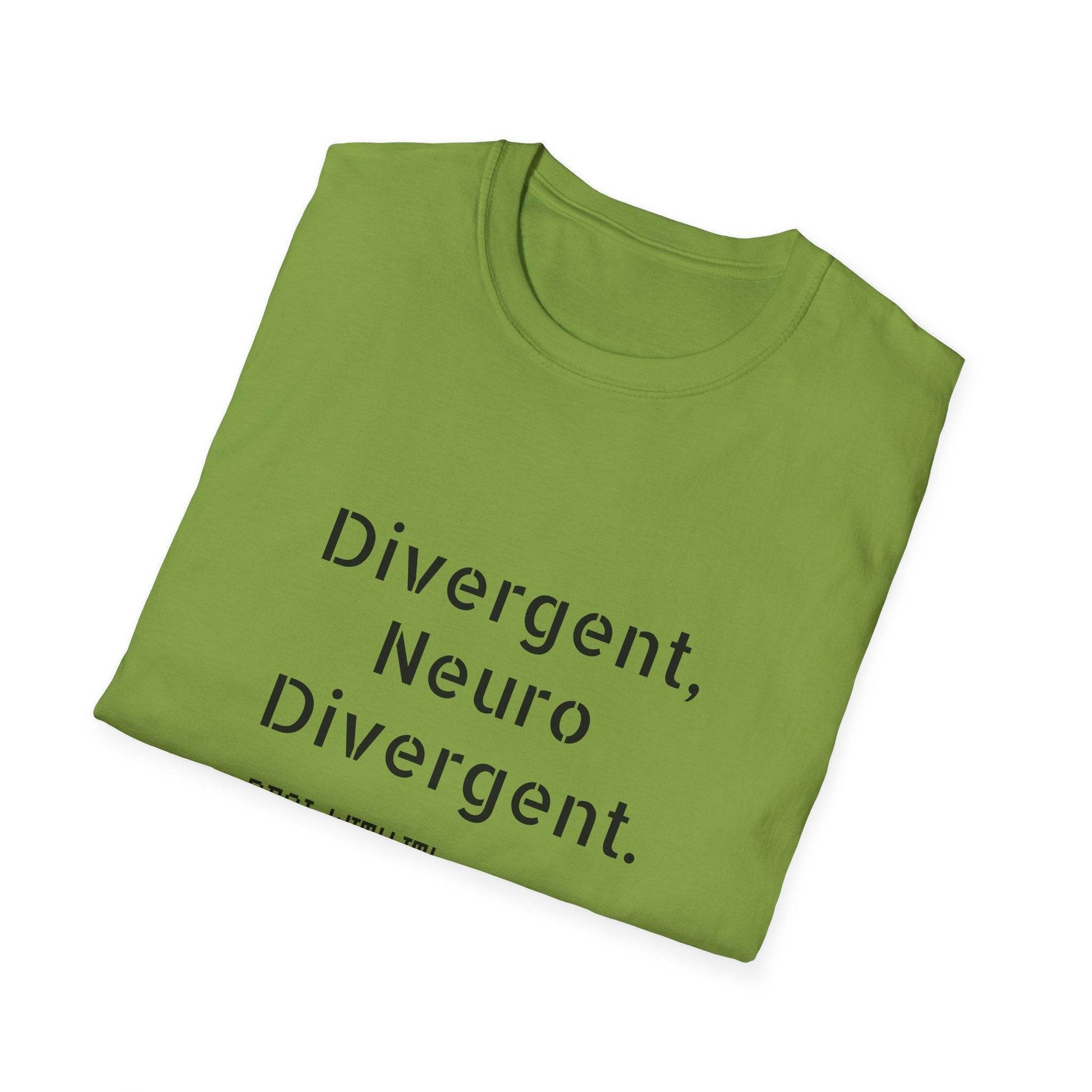 Divergent Neuro T-Shirt - Unisex Softstyle Tee for Neurodivergent Pride - The Dreamer's Bookshop.