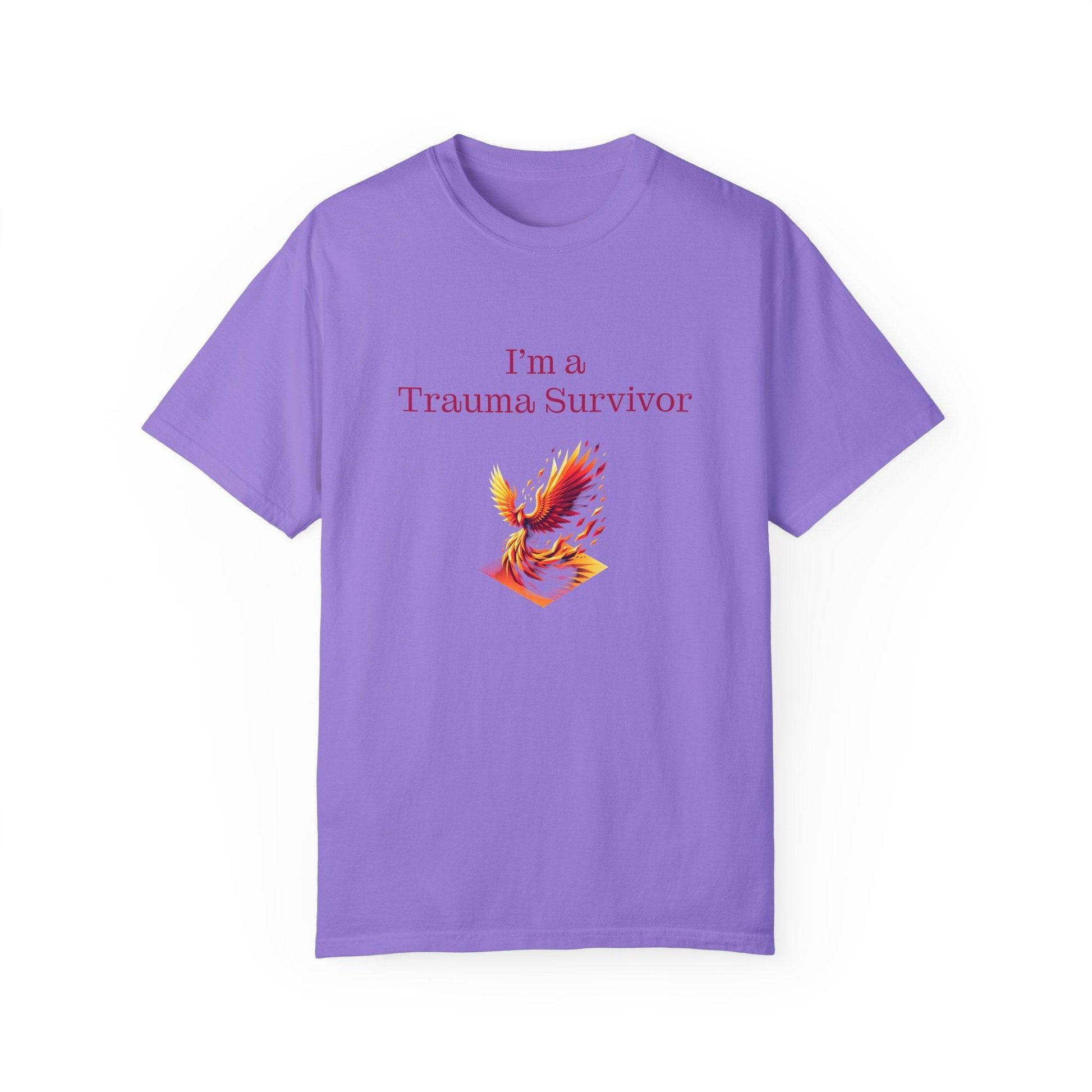 Trauma Survivor Unisex Garment-Dyed T-shirt - Inspirational Motivational Tee - The Dreamer's Bookshop.