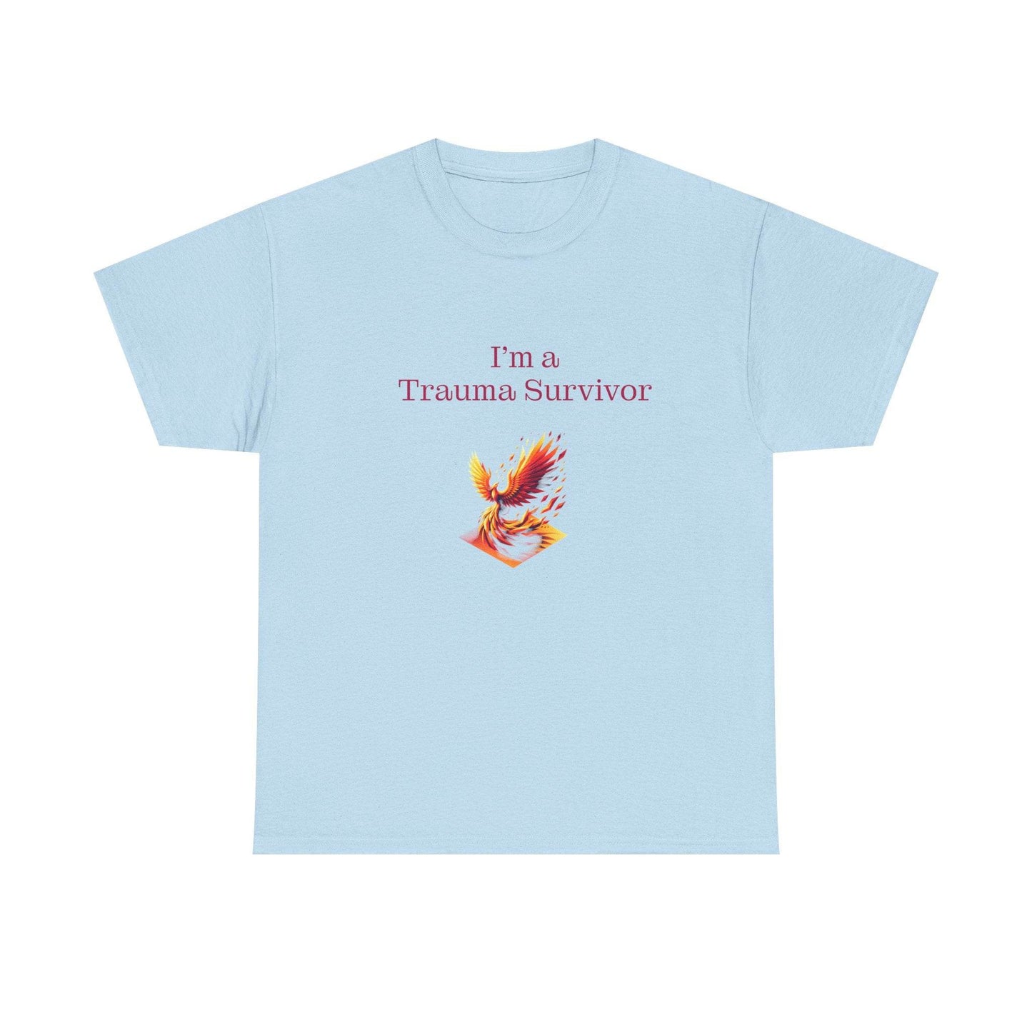 Trauma Survivor Unisex Heavy Cotton Tee - Empowering Apparel for Health Awareness - The Dreamer's Bookshop.