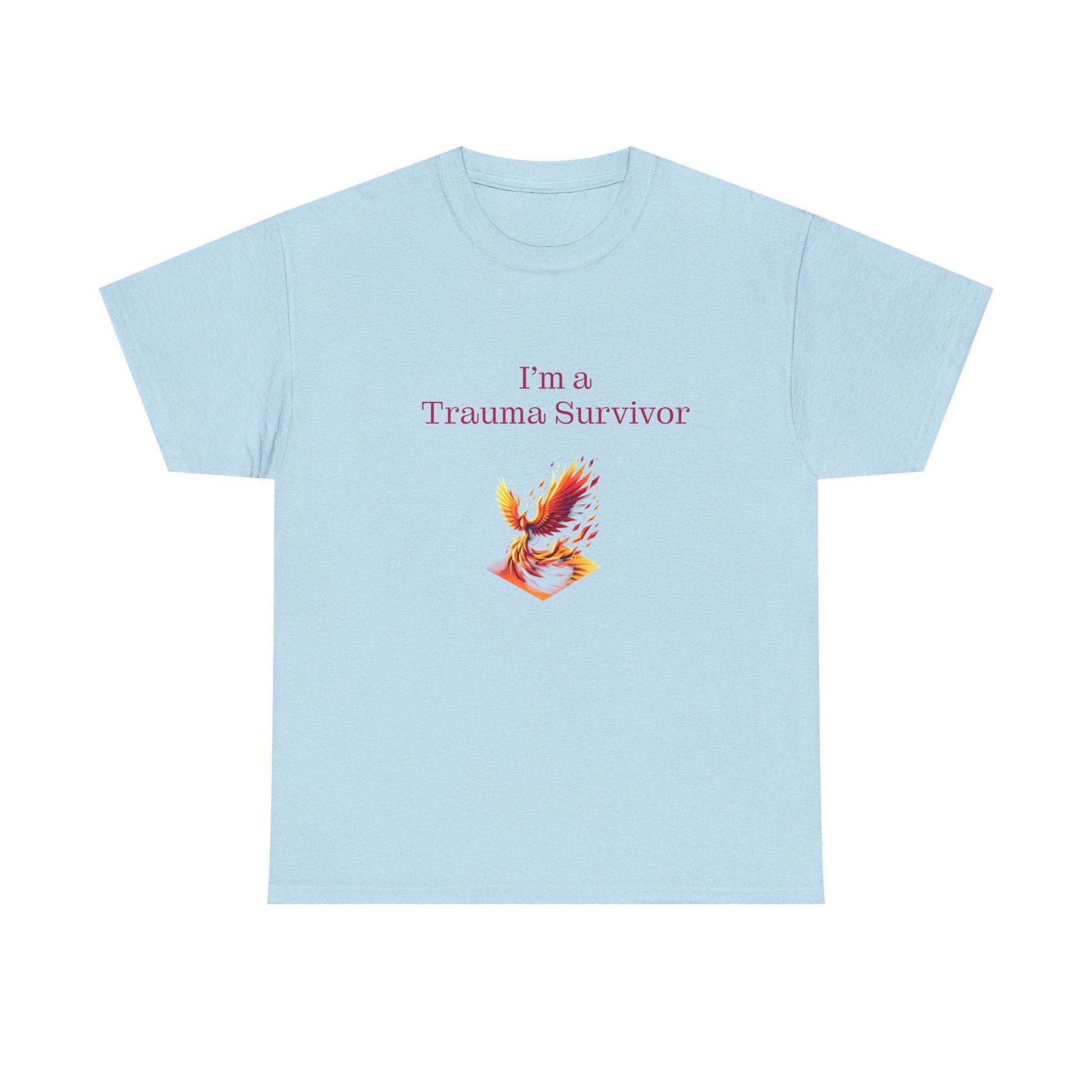 Trauma Survivor Unisex Heavy Cotton Tee - Empowering Apparel for Health Awareness - The Dreamer's Bookshop.
