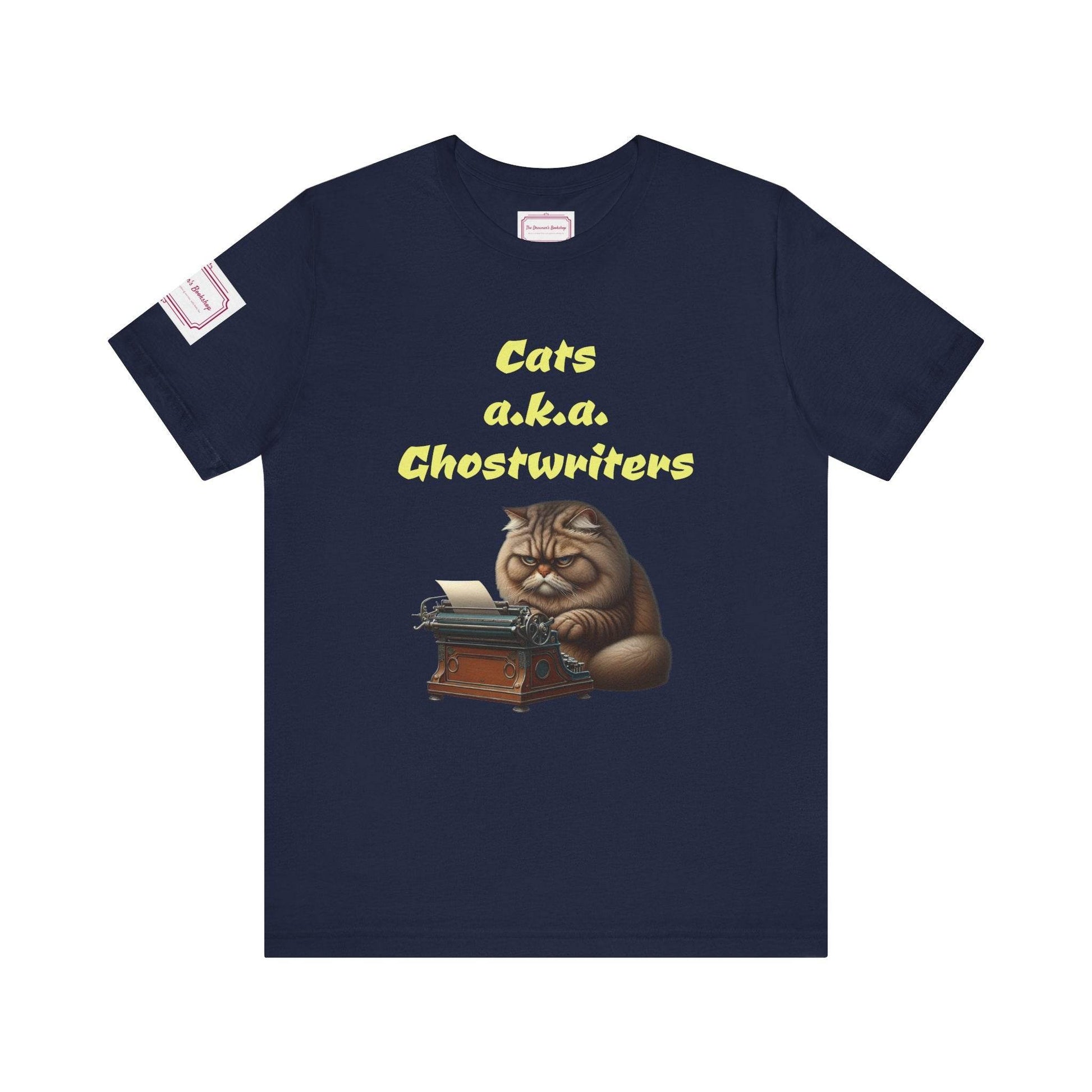 Cats Ghostwriters Tee - Fun Short Sleeve Shirt for Writers & Book Lovers - The Dreamer's Bookshop.