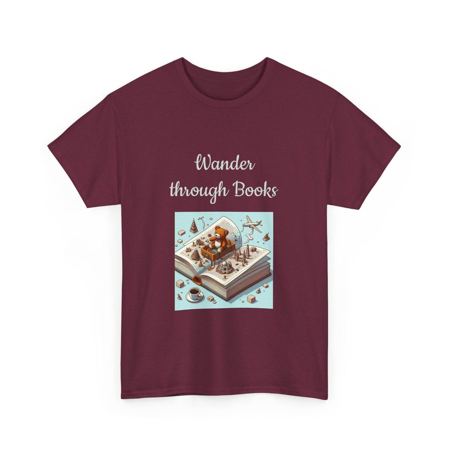 Wander - Unisex Heavy Cotton Tee for Book Lovers - The Dreamer's Bookshop.