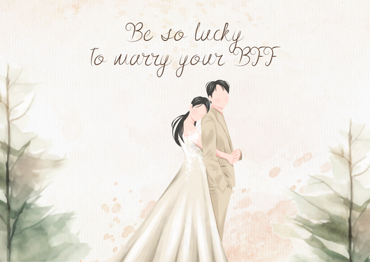 The Dreamer's Bookshop "Your BFF" Wedding Card - The Dreamer's Bookshop.