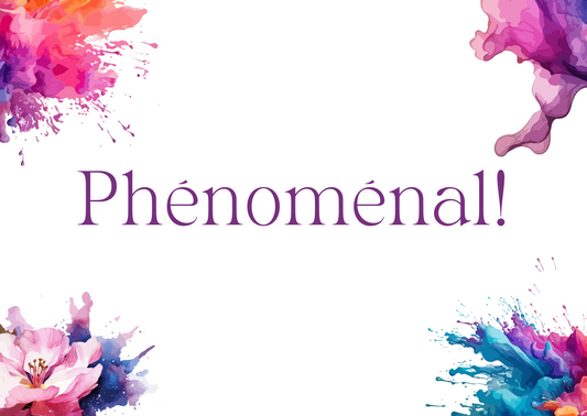 The Dreamer's Bookshop "Phénoménal" Exclamation Card - The Dreamer's Bookshop.