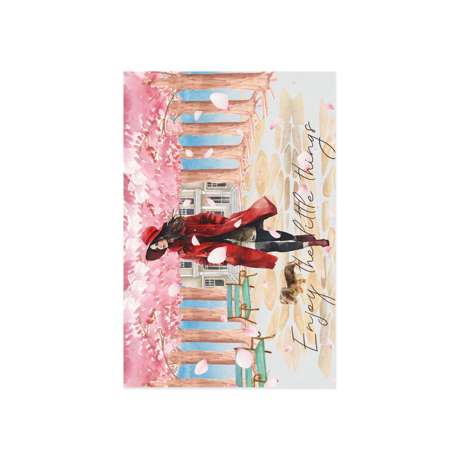 The Dreamer's Bookshop "Sakura Walk" Enjoy the Little Things Card - The Dreamer's Bookshop.