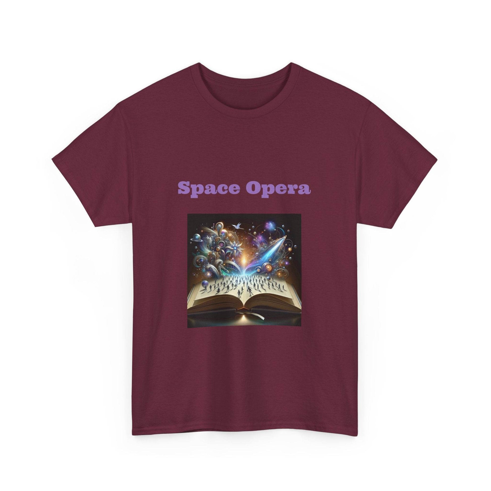 Space Opera - Graphic Tee - Unisex Heavy Cotton T-Shirt Sci-Fi Books - The Dreamer's Bookshop.