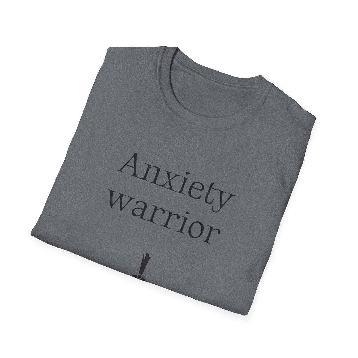 Anxiety Warrior Unisex Softstyle T-Shirt - Empowering Battle Against Mental Health