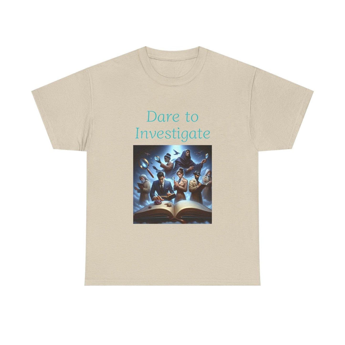 Investigate - Unisex Heavy Cotton Tee - Crime/Mystery Books - The Dreamer's Bookshop.
