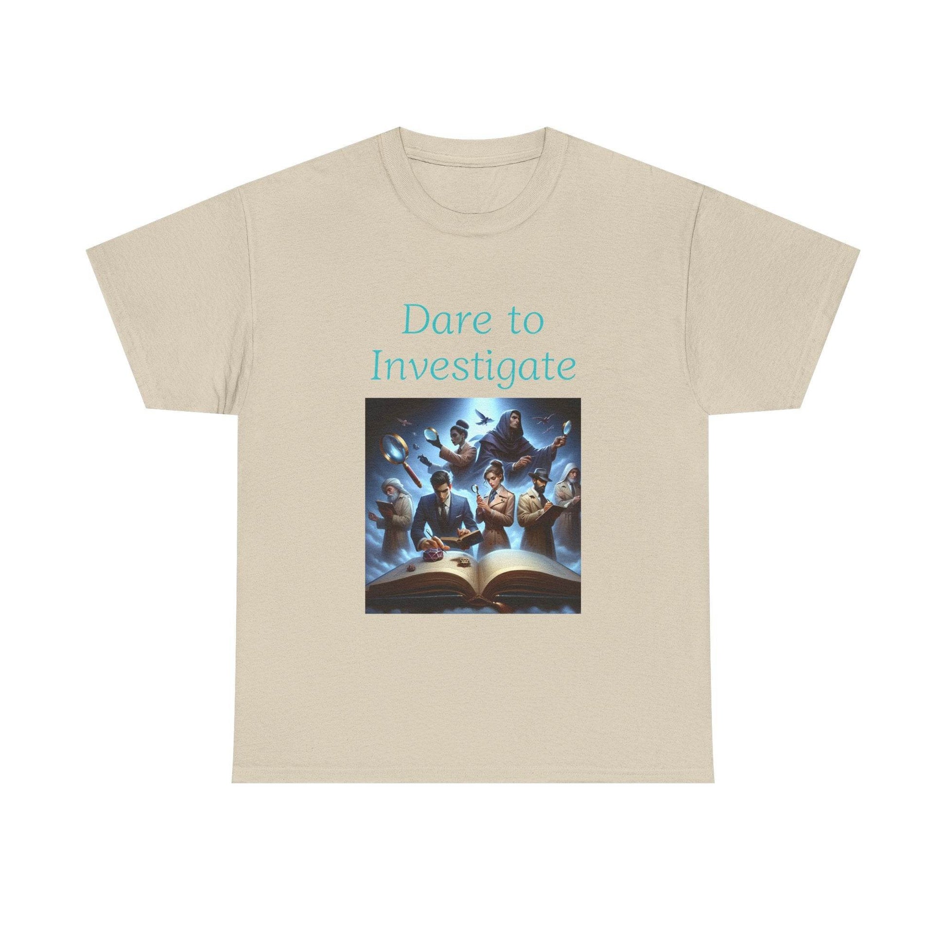 Investigate - Unisex Heavy Cotton Tee - Crime/Mystery Books - The Dreamer's Bookshop.