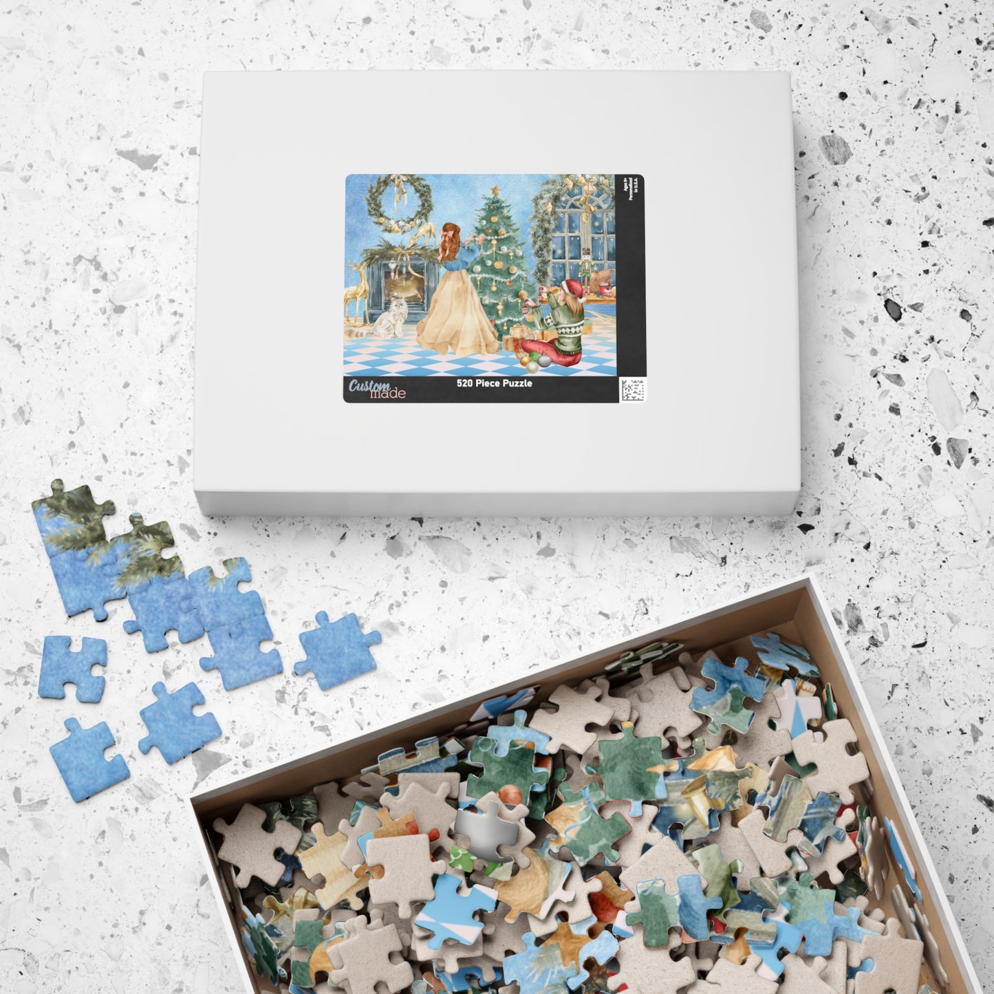 Christmas Morning Family Puzzle — Holiday Scene Jigsaw (110/252/520/1014 pcs)
