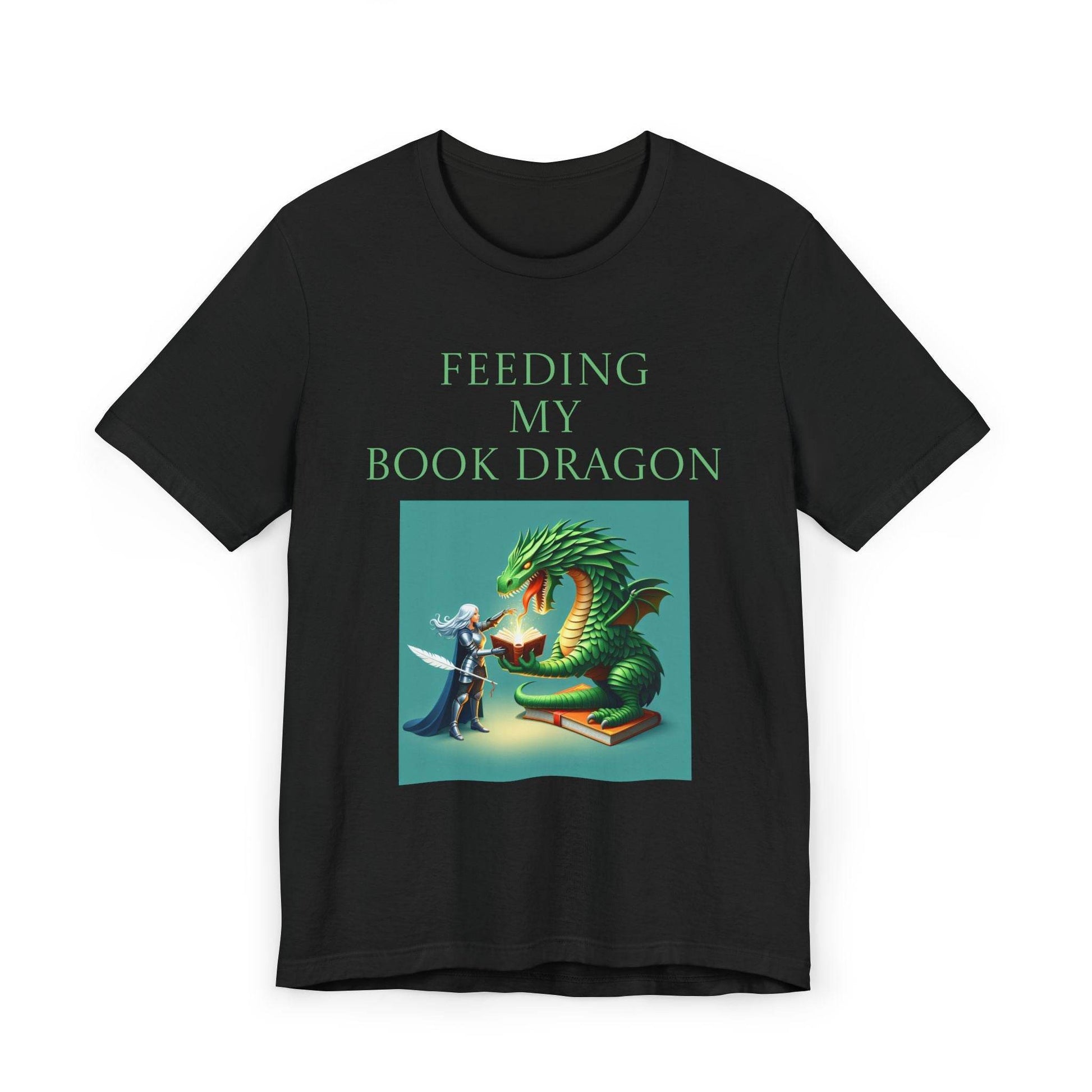 Unisex Jersey T-Shirt - Book Dragon - The Dreamer's Bookshop.
