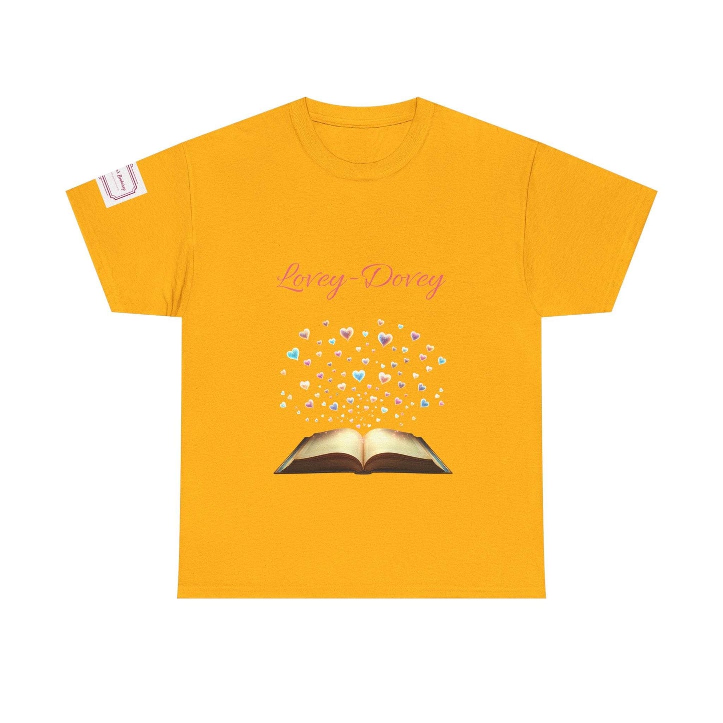 Lovey-Dovey - Unisex Heavy Cotton Tee - Sweet Romance - The Dreamer's Bookshop.
