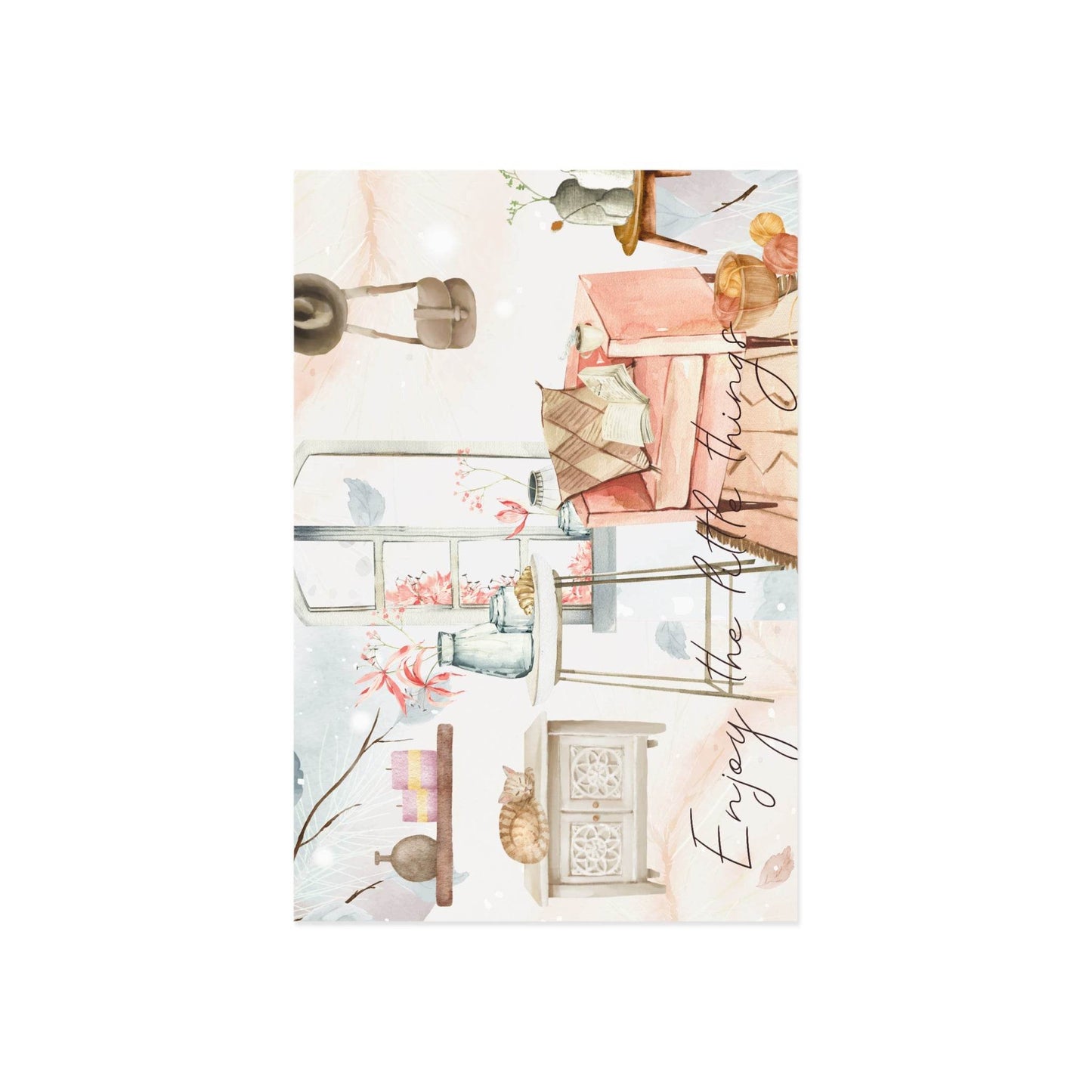 The Dreamer's Bookshop "Living room" Enjoy the Little Things Card - The Dreamer's Bookshop.