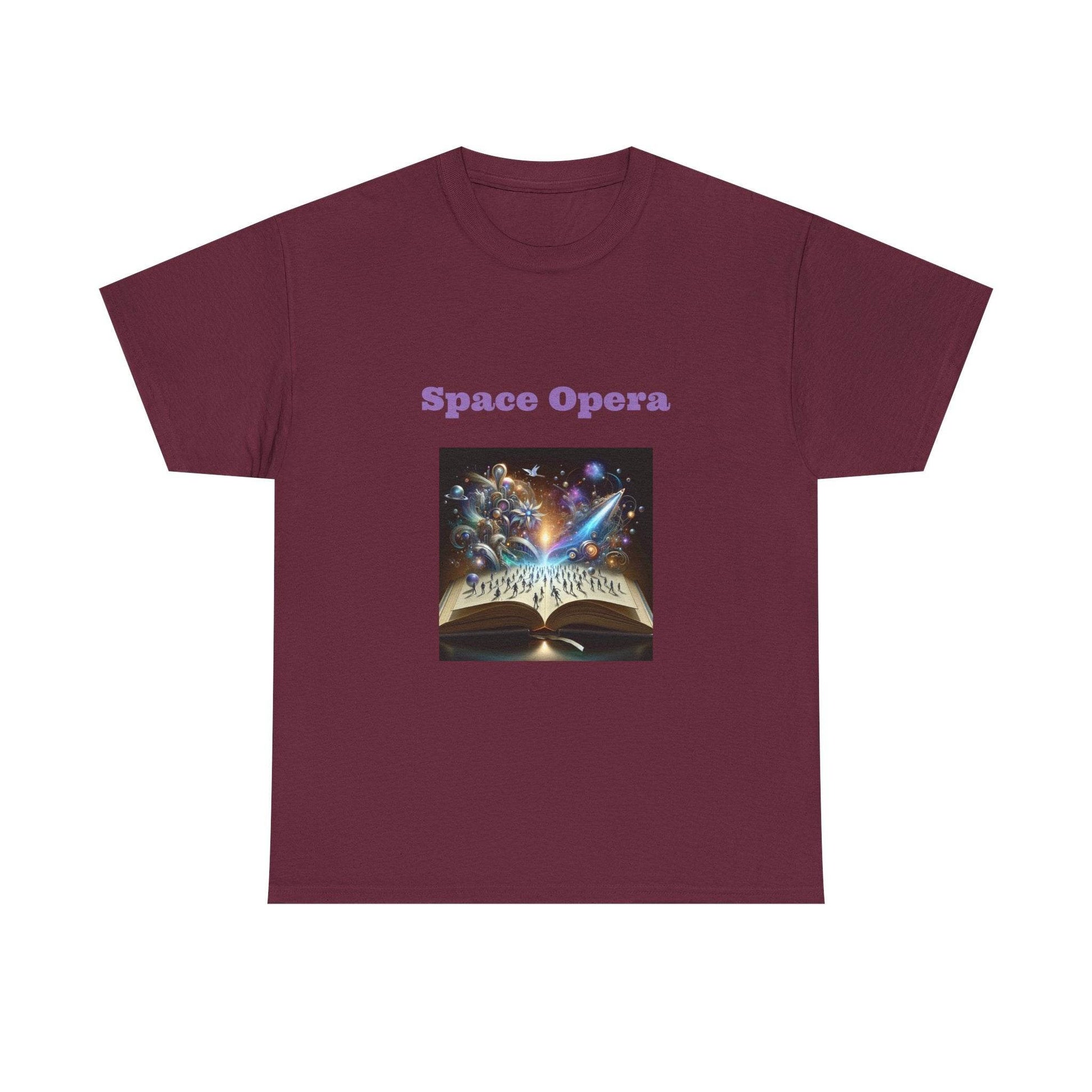 Space Opera - Graphic Tee - Unisex Heavy Cotton T-Shirt Sci-Fi Books - The Dreamer's Bookshop.