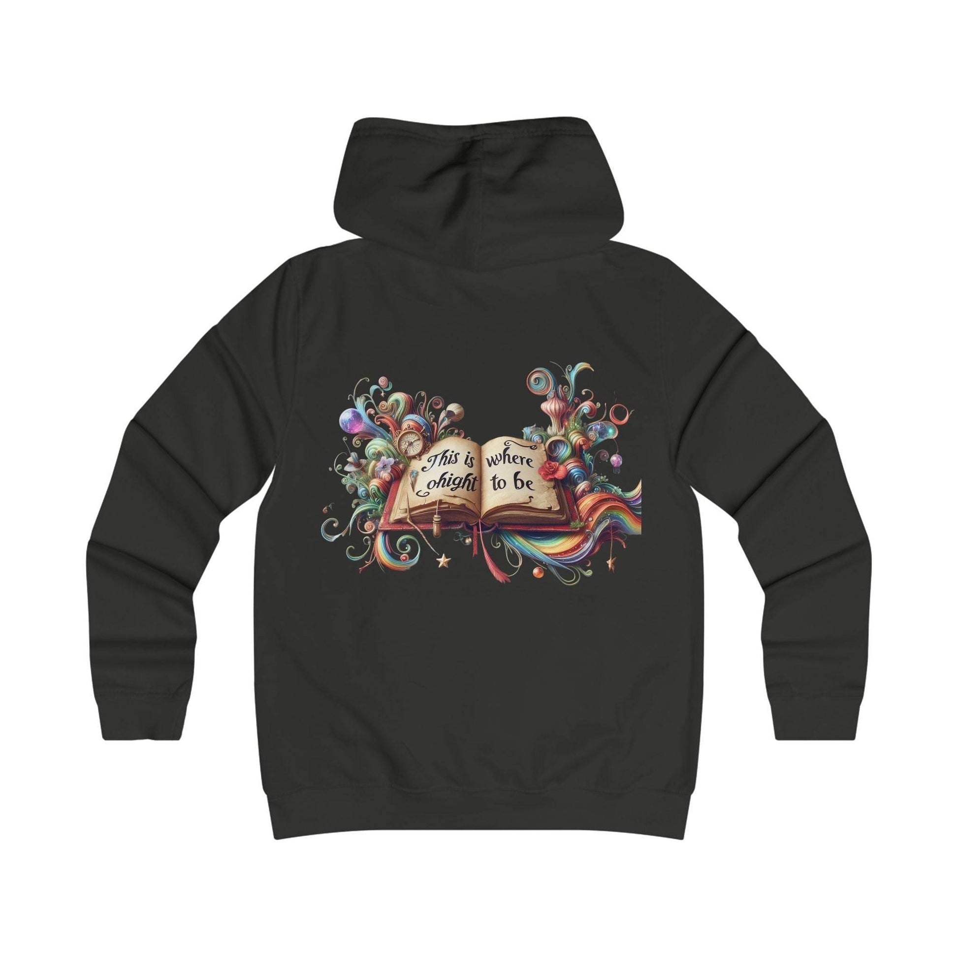 Girlie Heart & Dreams College Hoodie - Cozy Style for women - The Dreamer's Bookshop.
