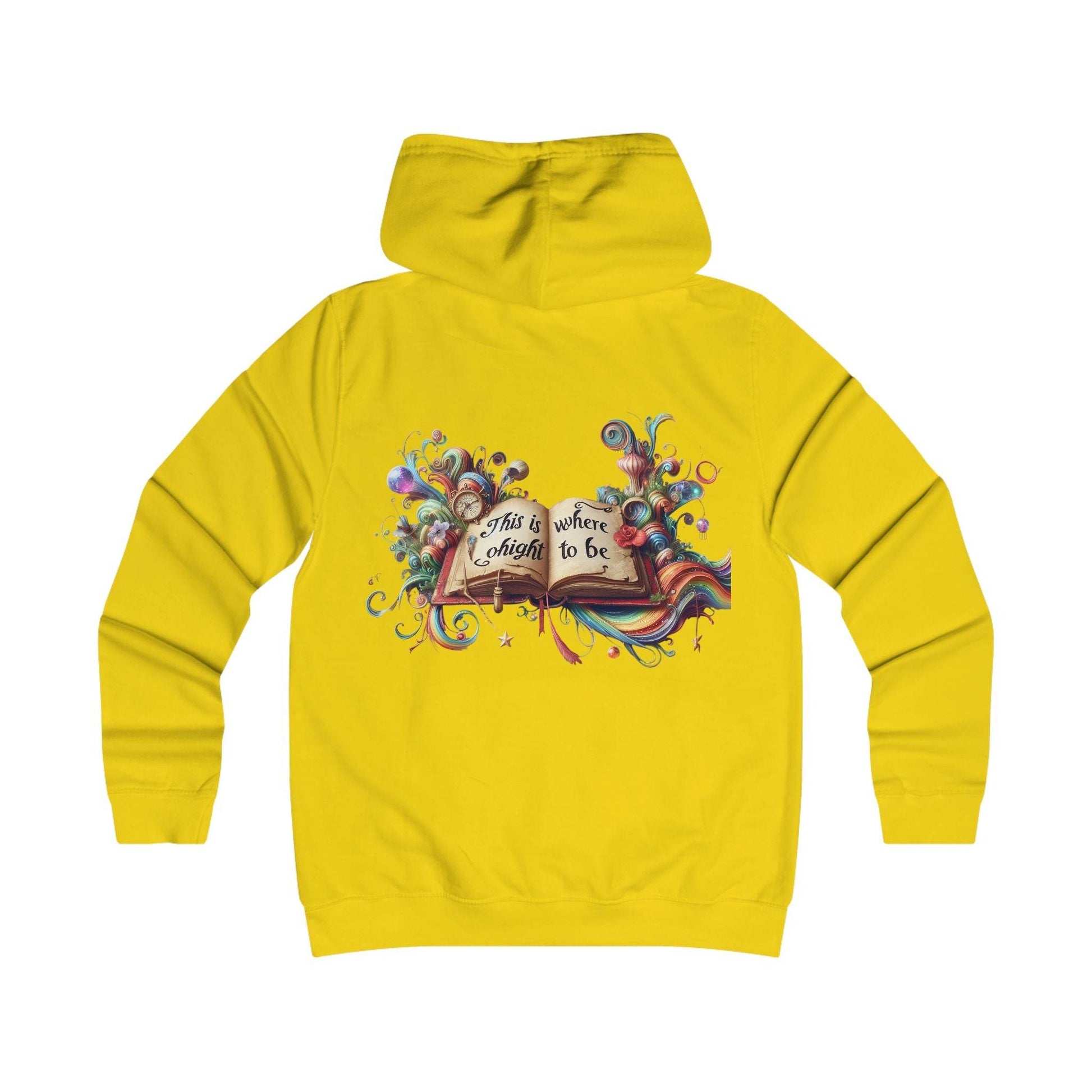 Girlie Heart & Dreams College Hoodie - Cozy Style for women - The Dreamer's Bookshop.