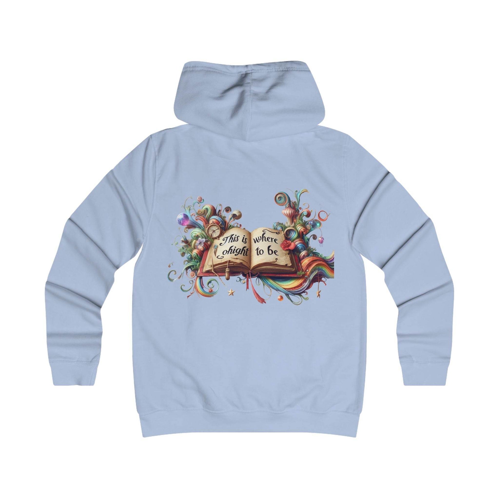 Girlie Heart & Dreams College Hoodie - Cozy Style for women - The Dreamer's Bookshop.