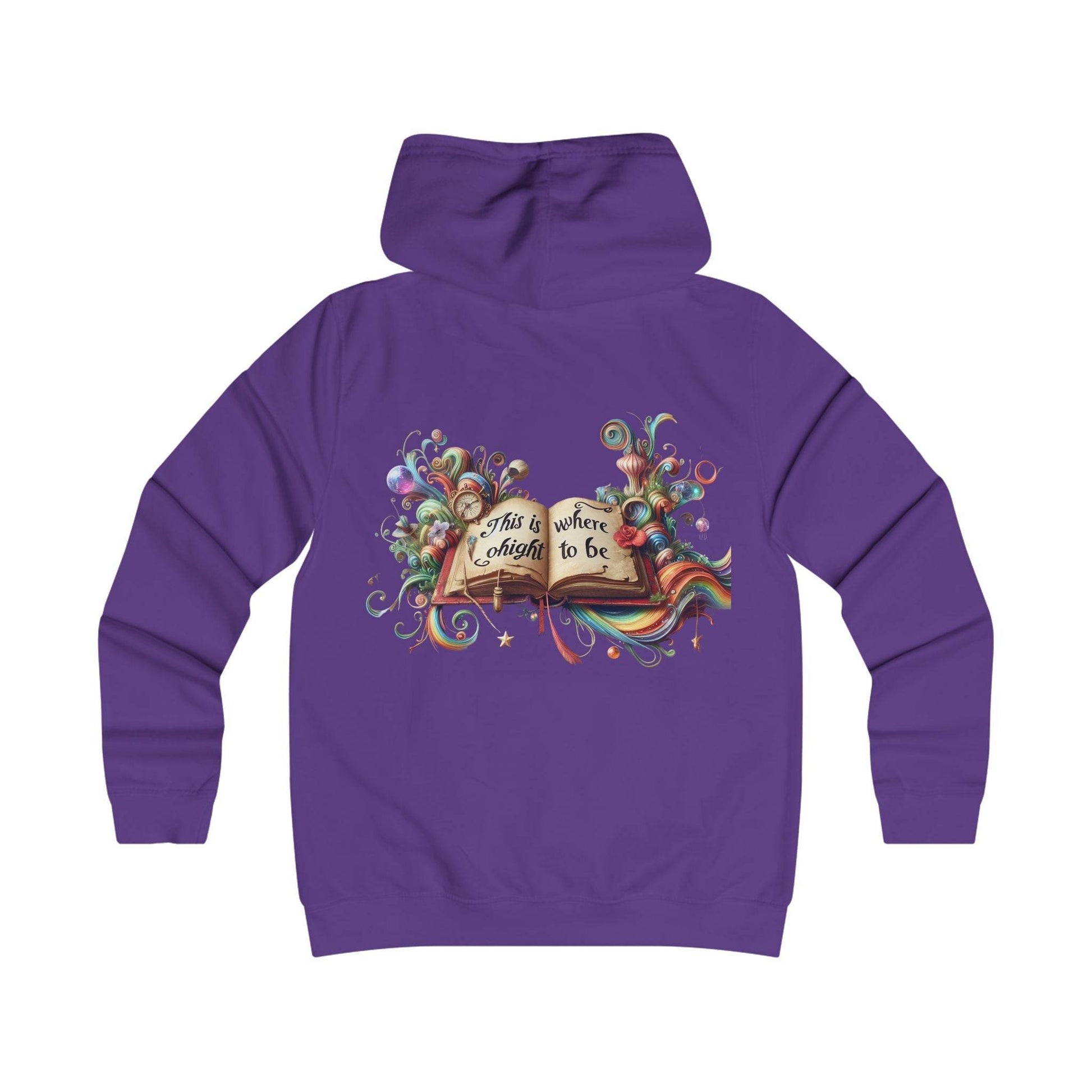 Girlie Heart & Dreams College Hoodie - Cozy Style for women - The Dreamer's Bookshop.