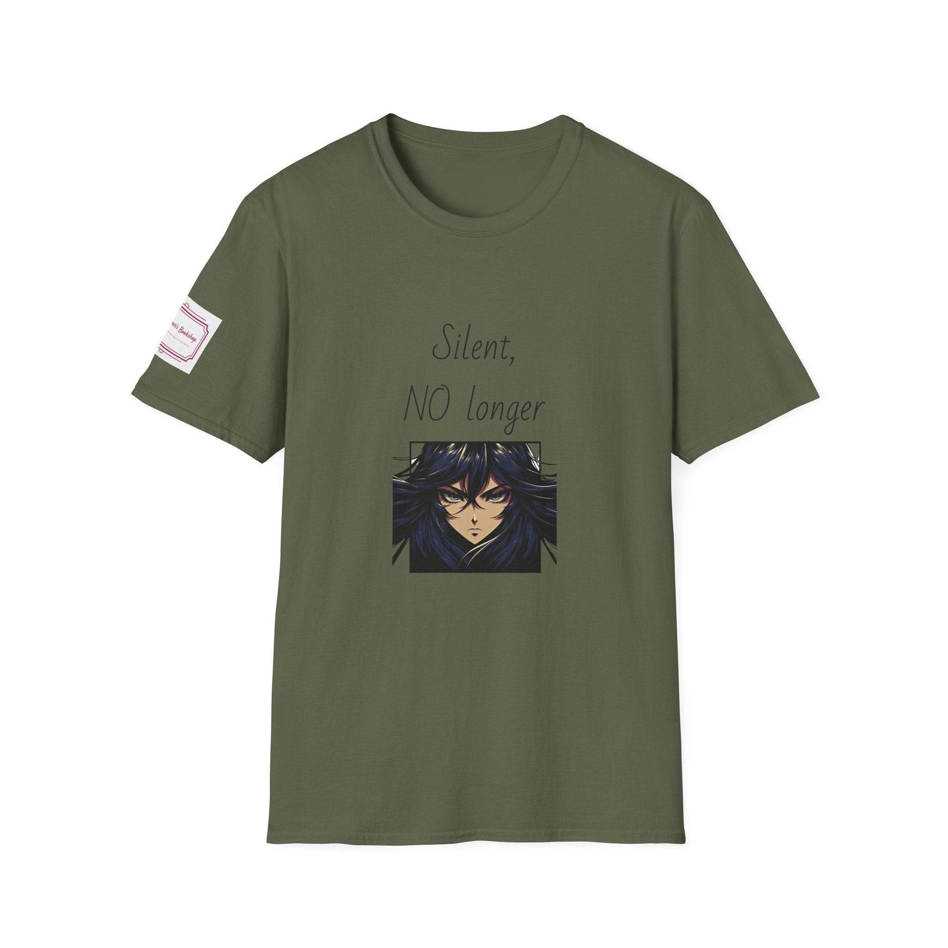 Fierce Survivor Unisex Softstyle T-Shirt - 'Silent, NO longer' - The Dreamer's Bookshop.