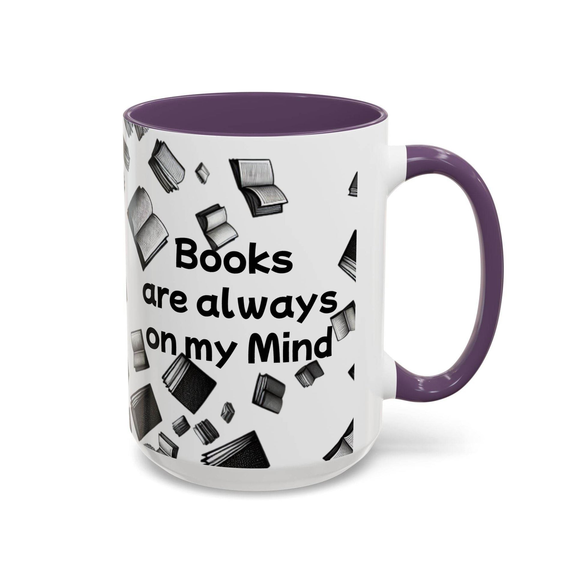 Books on My Mind Accent Coffee Mug - Perfect for Book Lovers - The Dreamer's Bookshop.