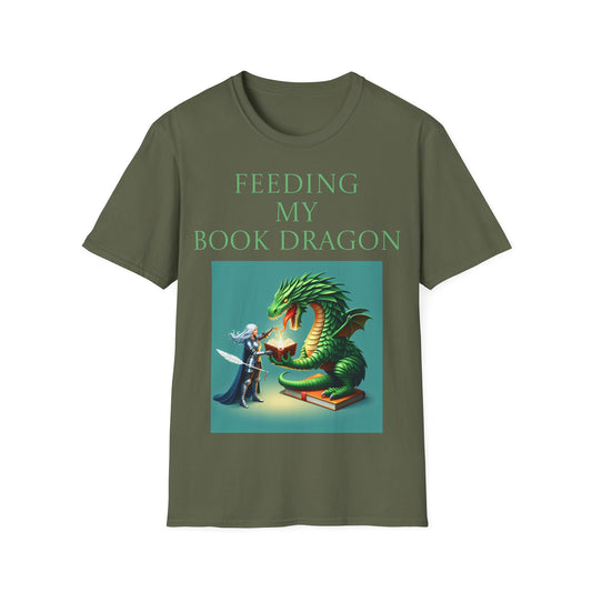 Unisex -Inspired T-Shirt - "Book Dragon" - Perfect for Book Lovers - The Dreamer's Bookshop.