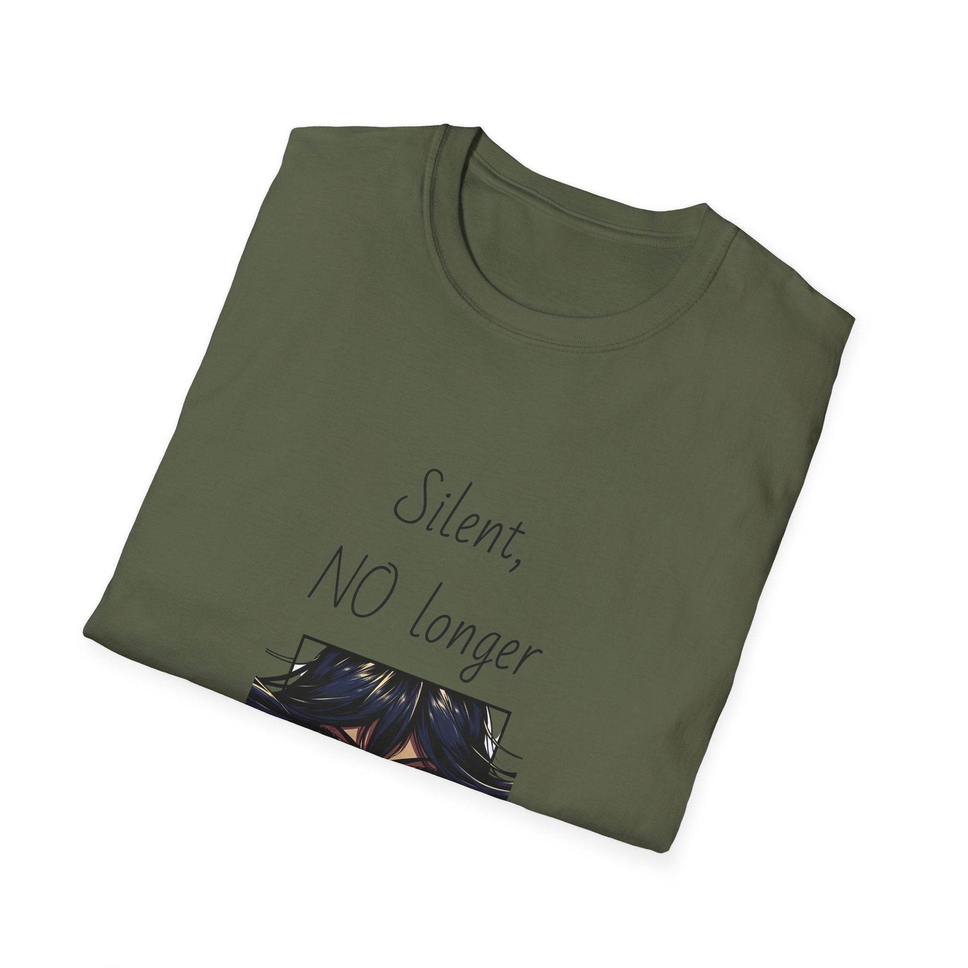 Fierce Survivor Unisex Softstyle T-Shirt - 'Silent, NO longer' - The Dreamer's Bookshop.