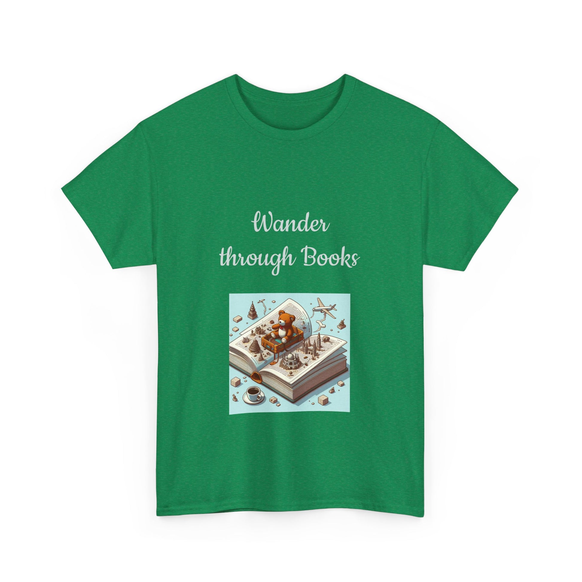 Book Lover's Unisex Heavy Cotton Tee - "Wander" - The Dreamer's Bookshop.