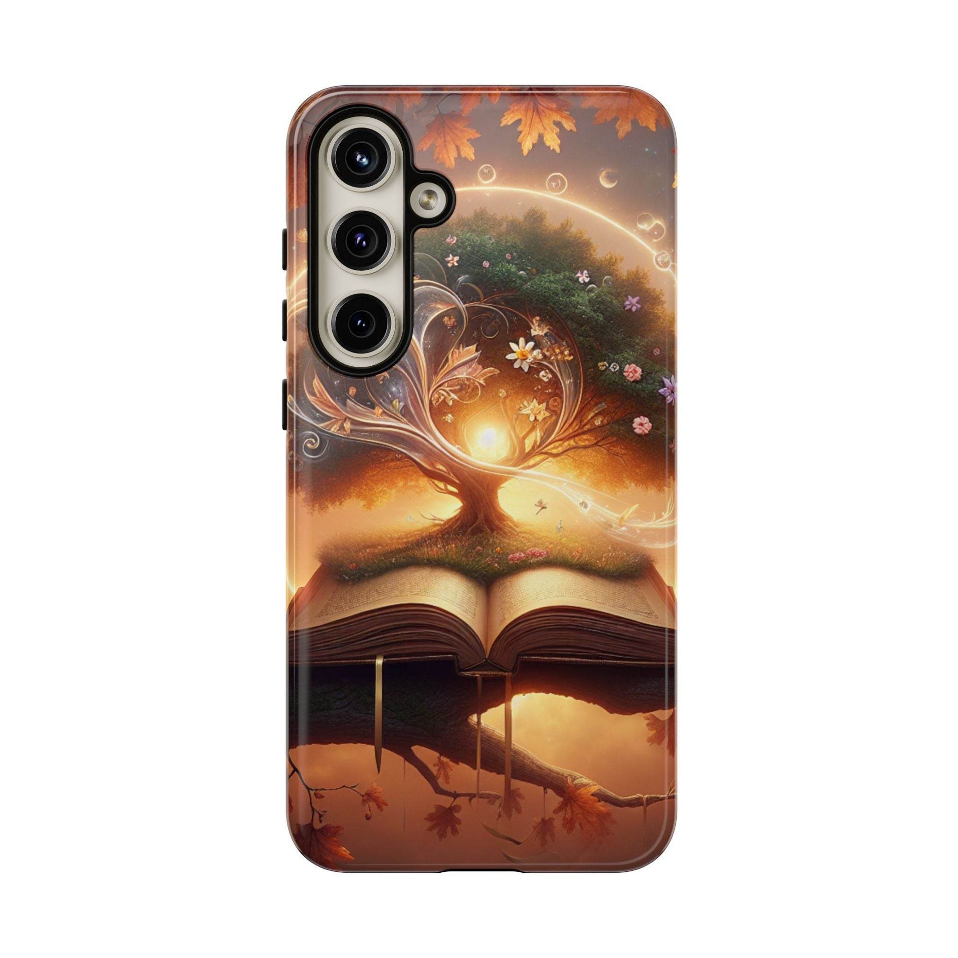 Nature-Inspired iPhone & Samsung Phone Case with Tree of Life Design - The Dreamer's Bookshop.