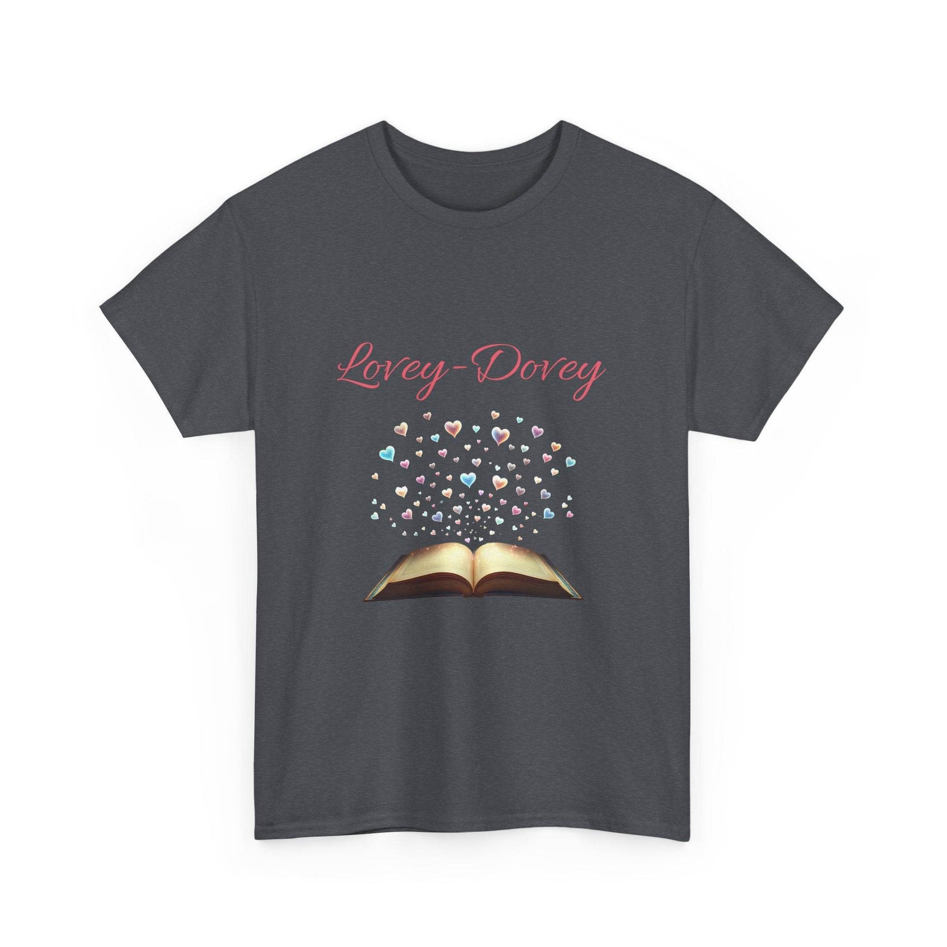 Lovey-Dovey - Graphic Tee - Unisex Heavy Cotton T-Shirt for Book Lovers - The Dreamer's Bookshop.