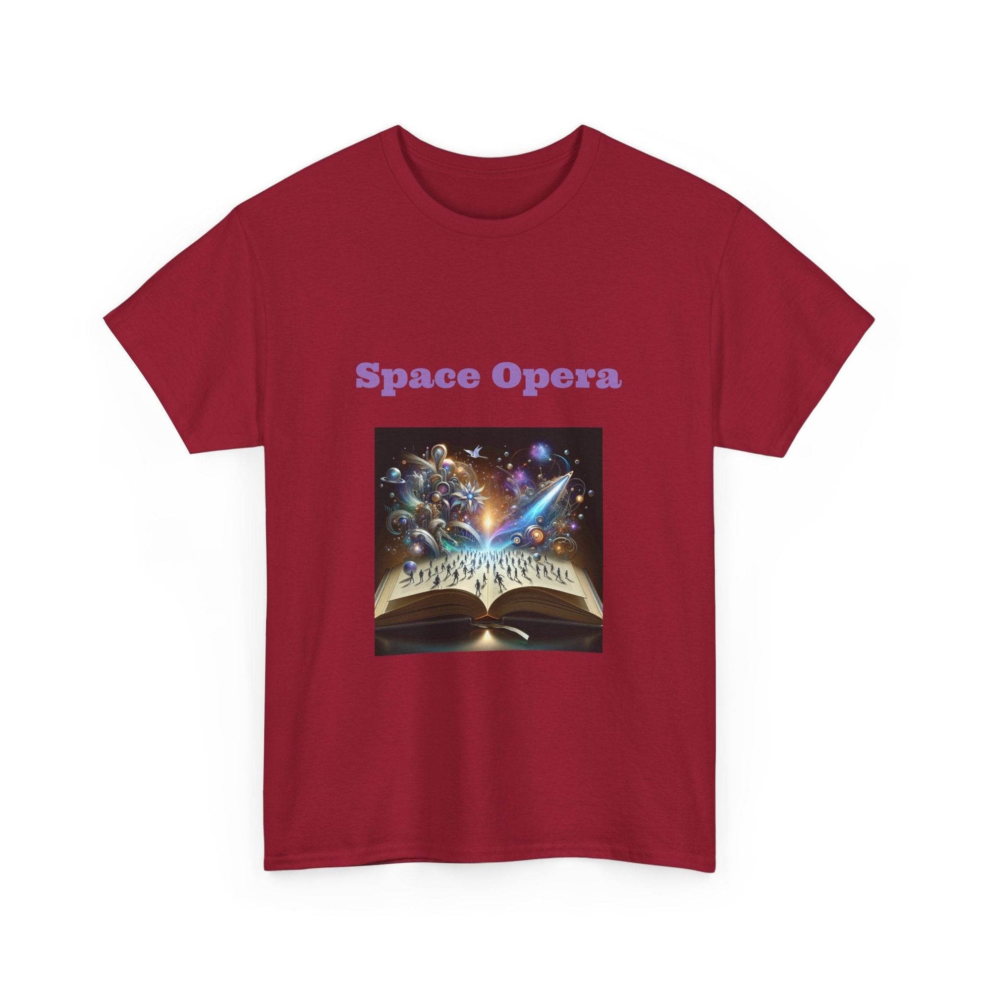 Space Opera - Graphic Tee - Unisex Heavy Cotton T-Shirt Sci-Fi Books - The Dreamer's Bookshop.