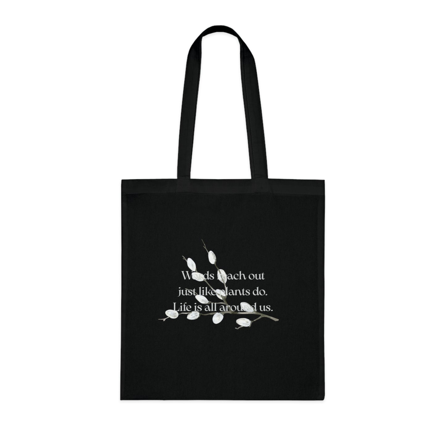Inspirational Cotton Tote Bag - "Words Reach Out" by The Dreamer's Bookshop