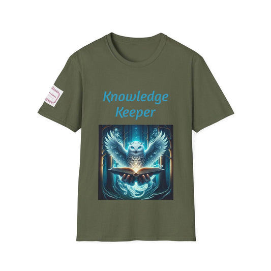 Knowledge Keeper Owl Unisex Softstyle T-Shirt - Proud Reader - The Dreamer's Bookshop.