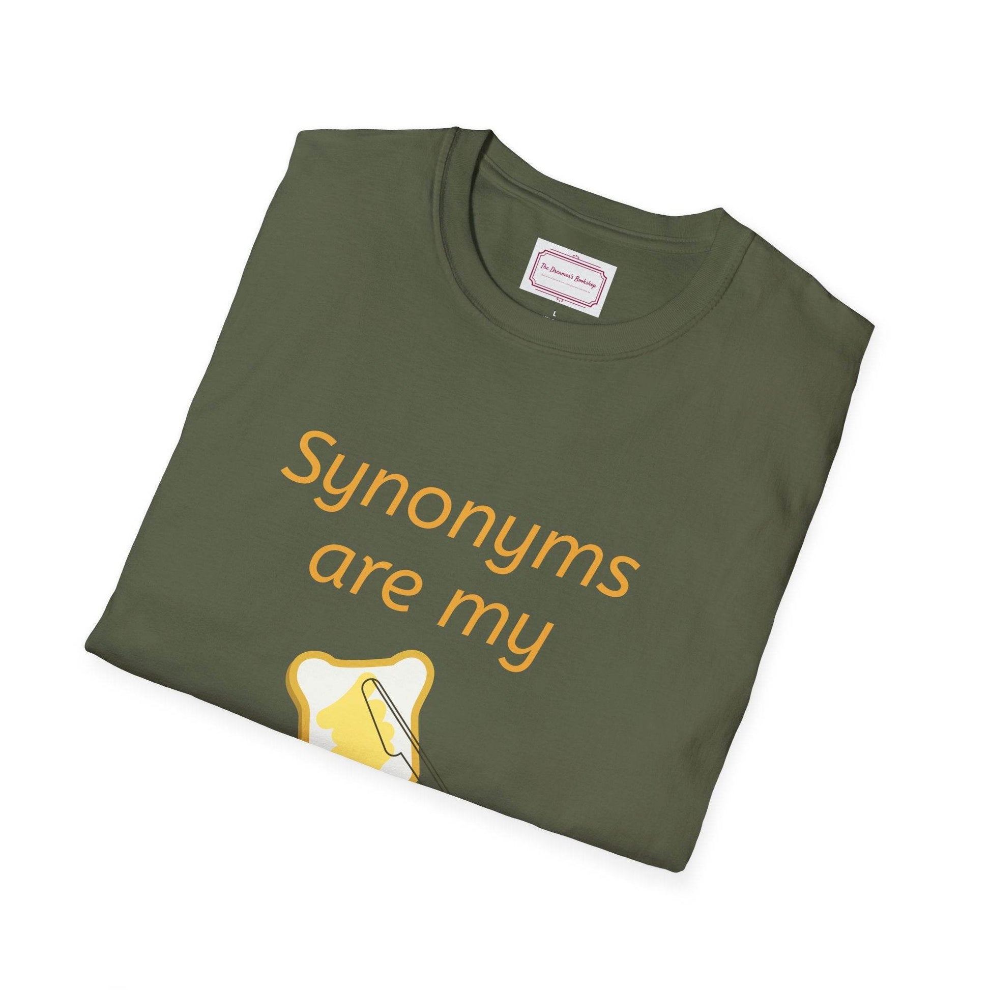 Synonyms Are My Jam Unisex Softstyle T-Shirt - Perfect Gift for Word Lovers - The Dreamer's Bookshop.