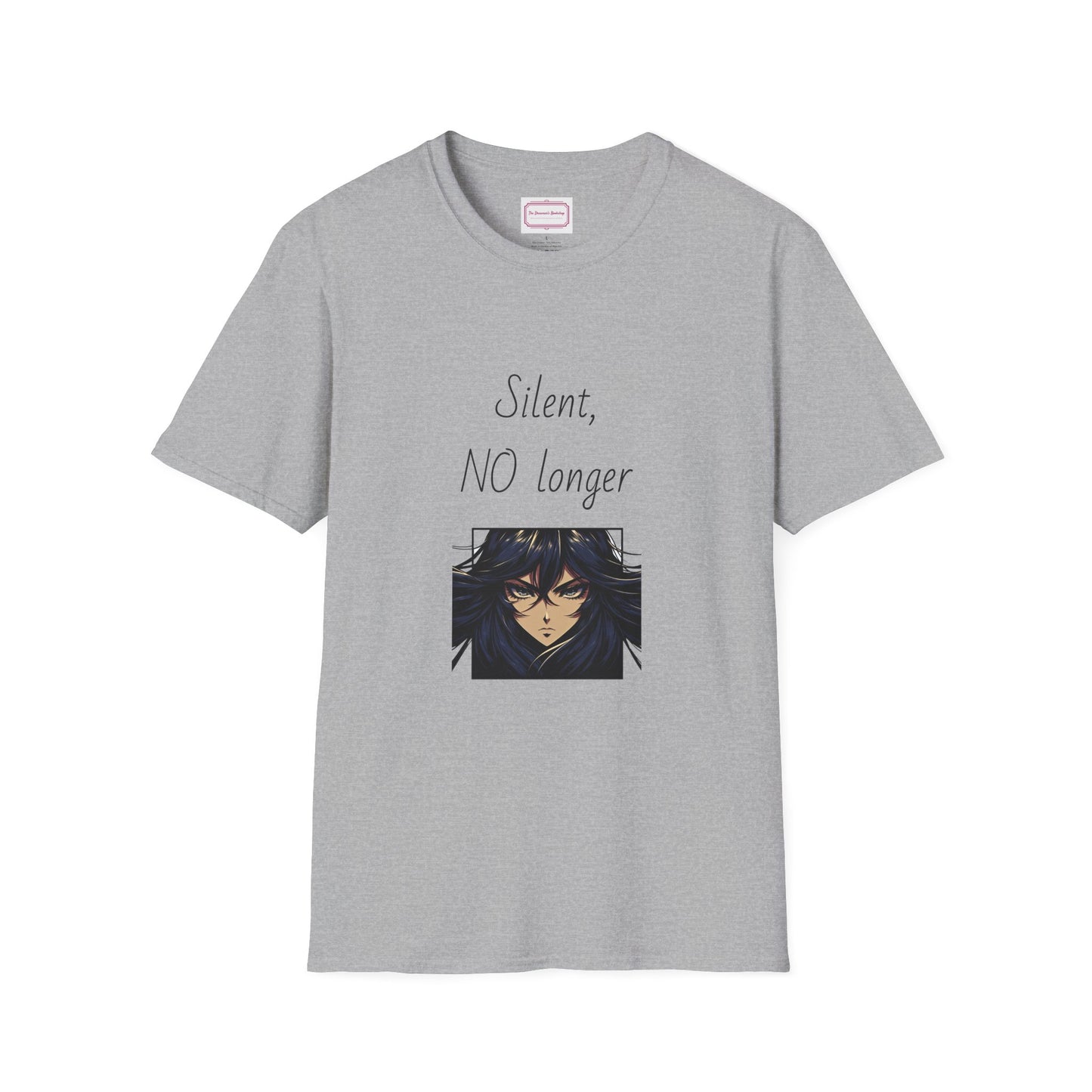 Inspirational Unisex Softstyle T-Shirt - "Silent, NO longer" - The Dreamer's Bookshop.