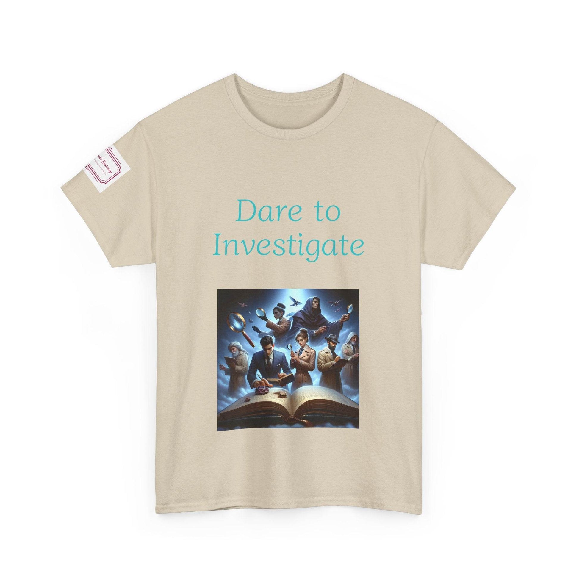 Investigate - Unisex Heavy Cotton Tee - Crime/Mystery Books - The Dreamer's Bookshop.