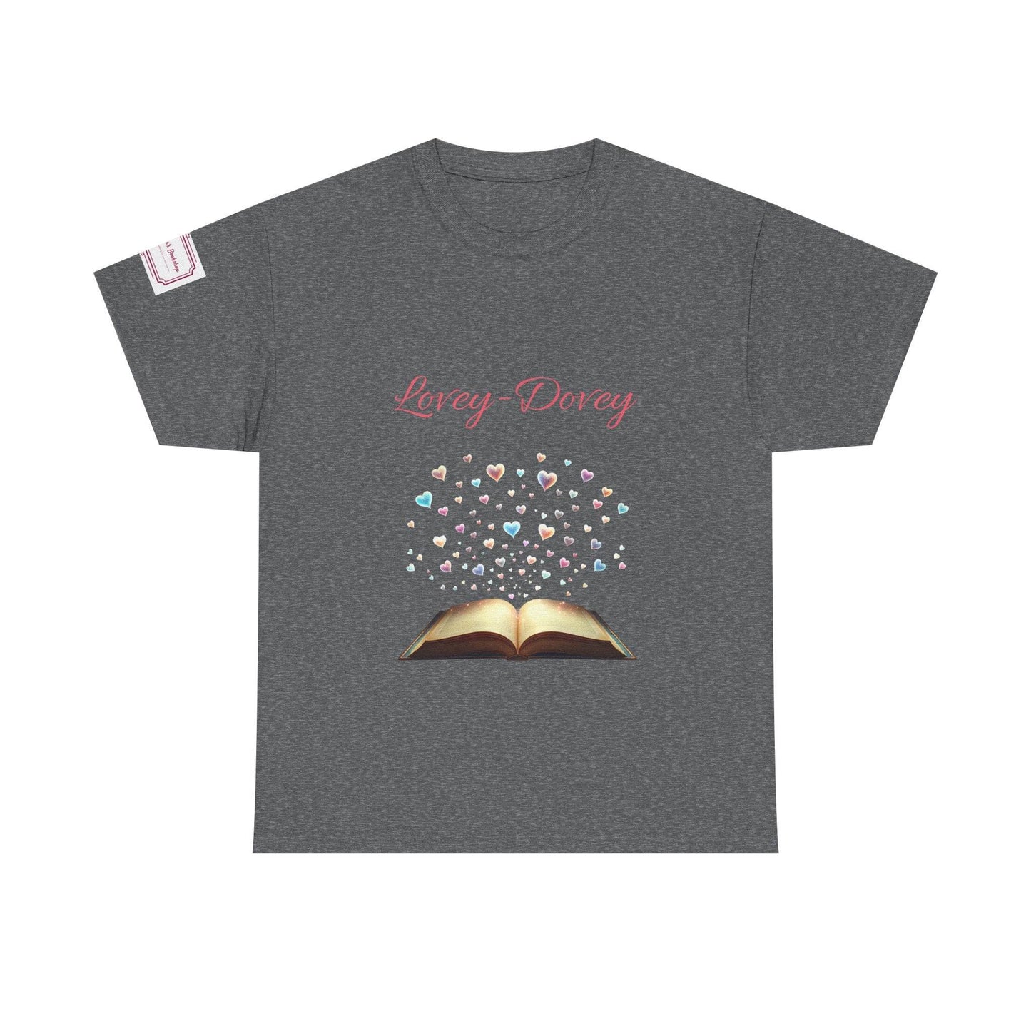 Lovey-Dovey - Graphic Unisex Heavy Cotton Tee - The Dreamer's Bookshop.