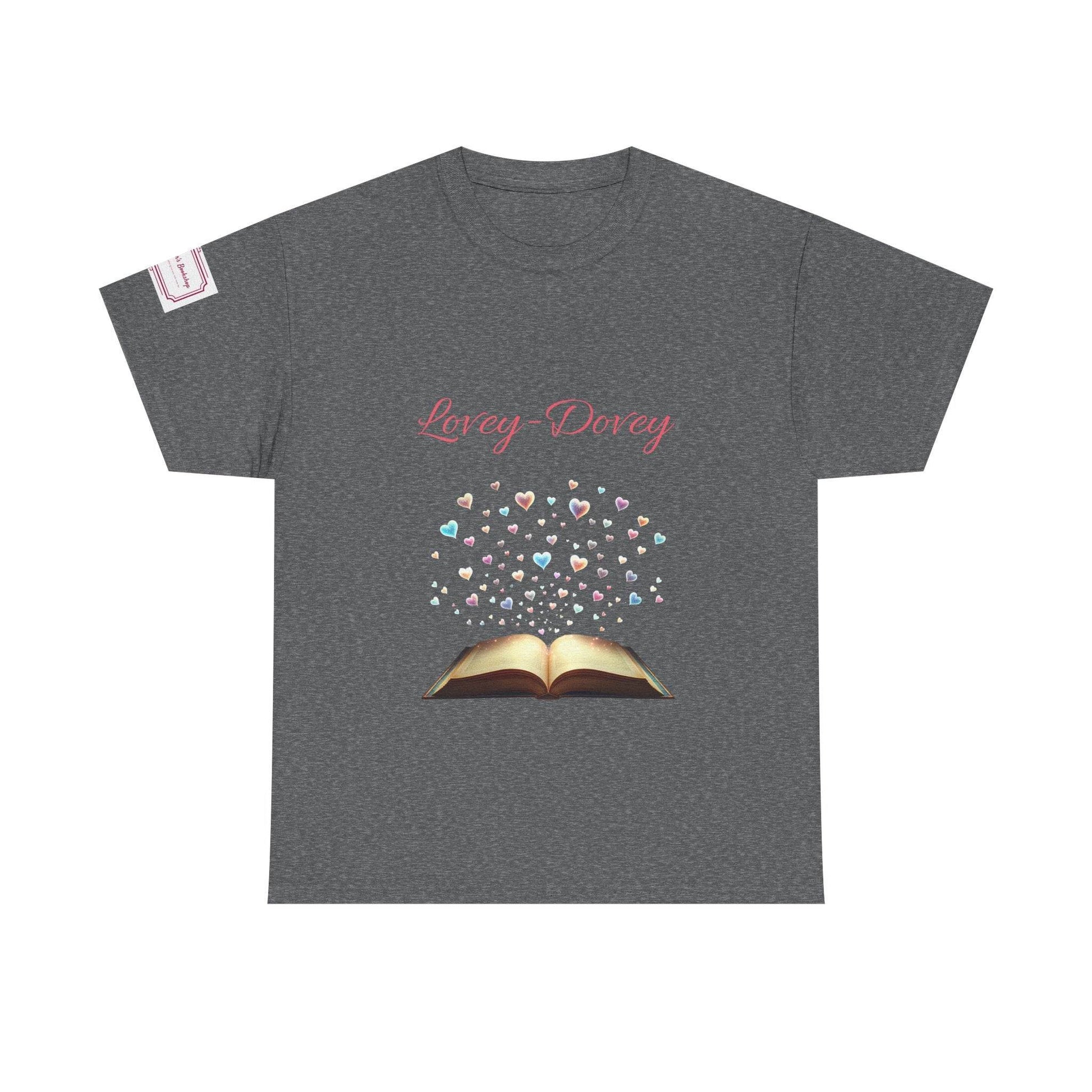 Lovey-Dovey - Graphic Unisex Heavy Cotton Tee - The Dreamer's Bookshop.